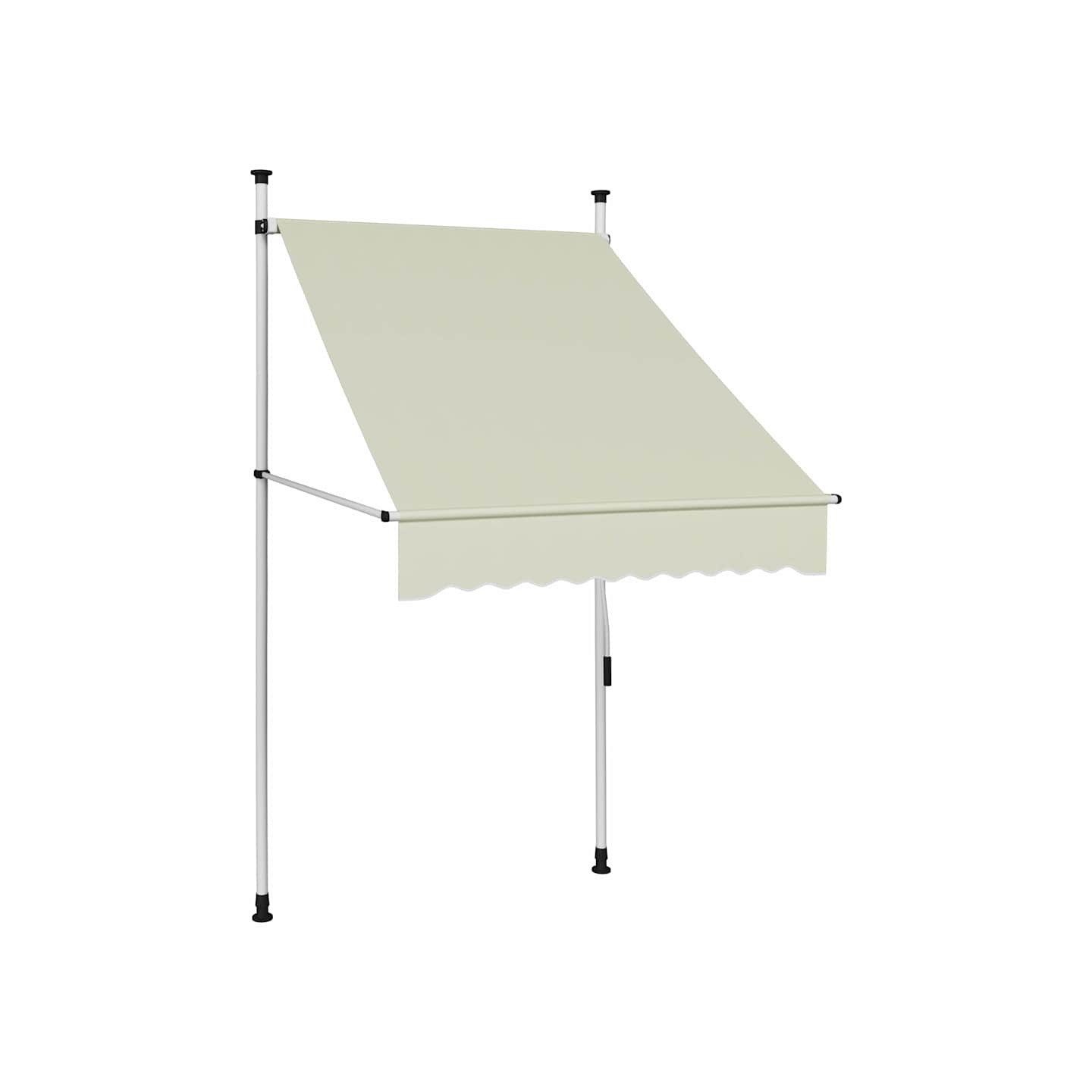 Auvent manuel rétractable 100 cm Crème