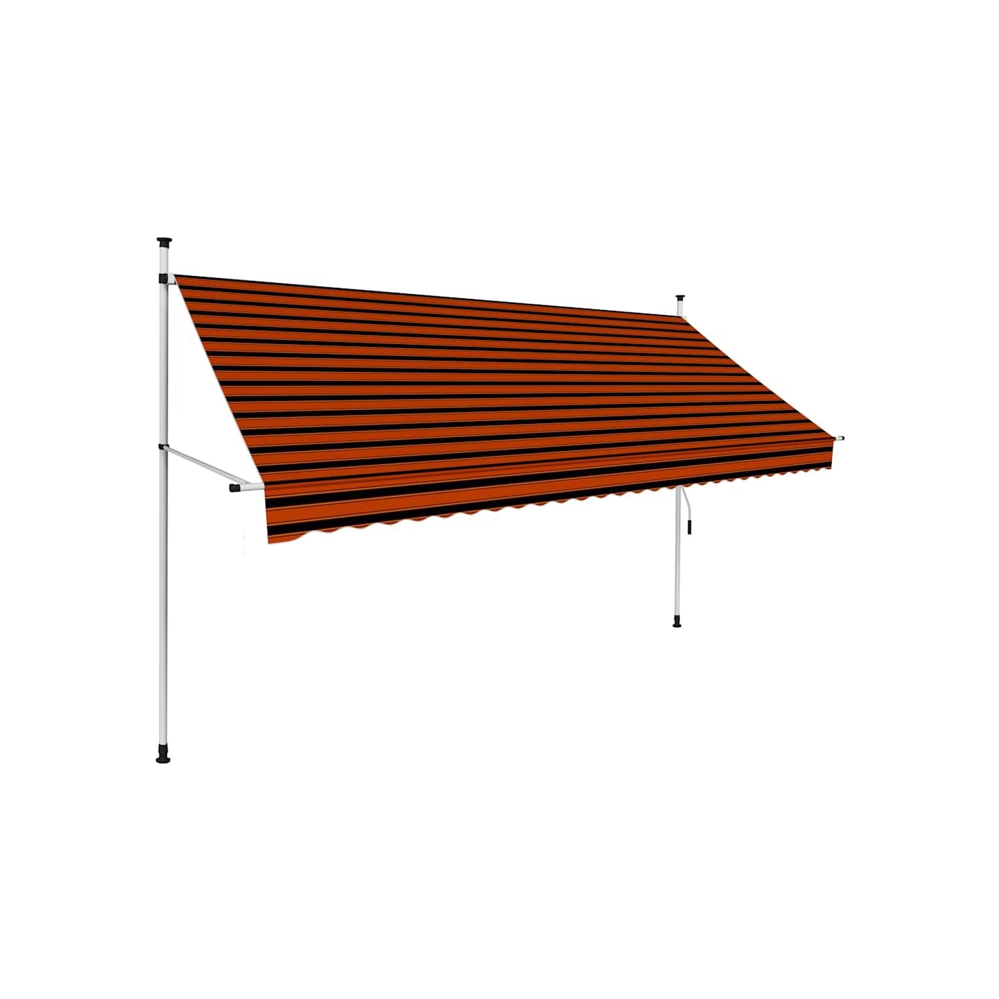 Auvent manuel rétractable 300 cm Orange et marron