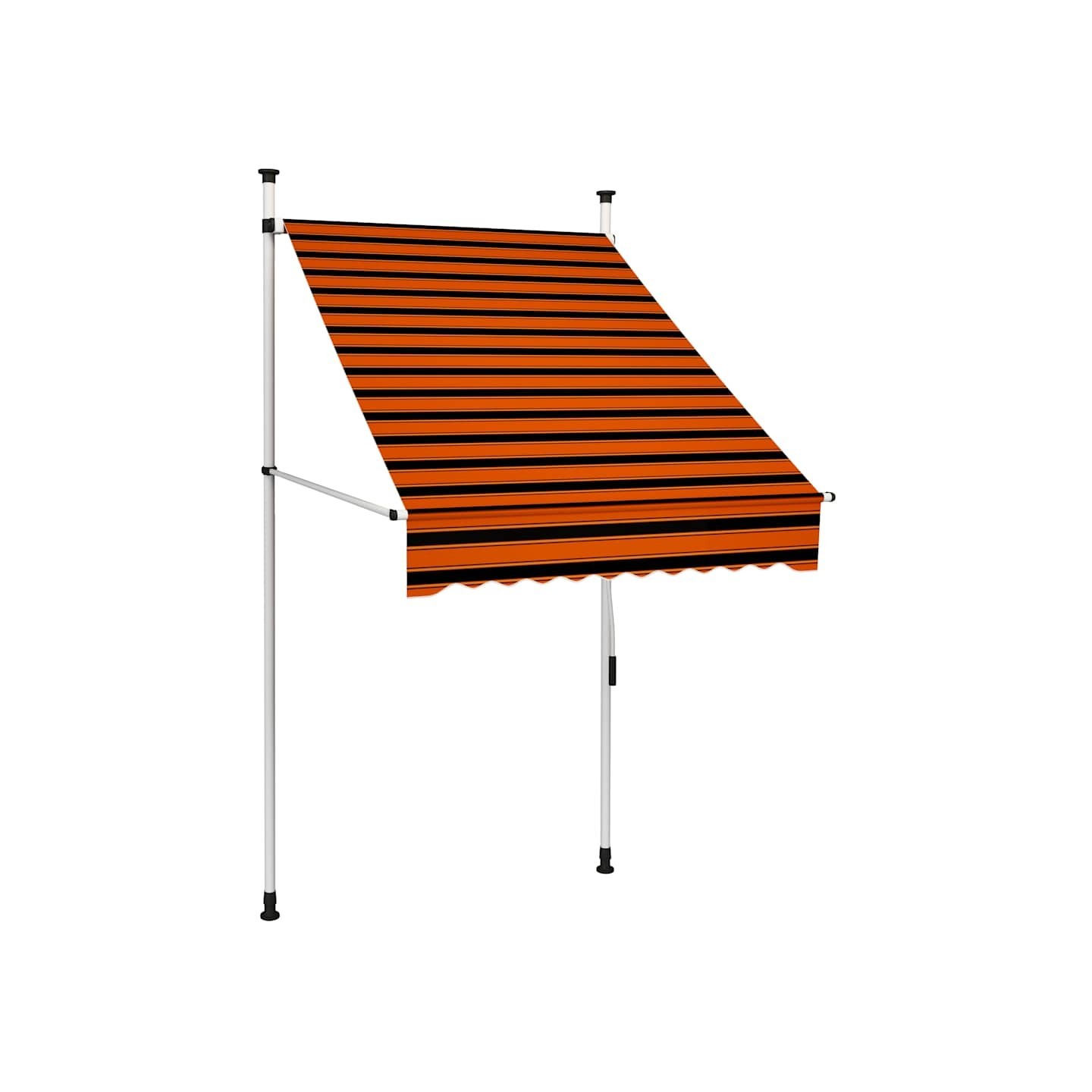 Auvent manuel rétractable 100 cm Orange et marron
