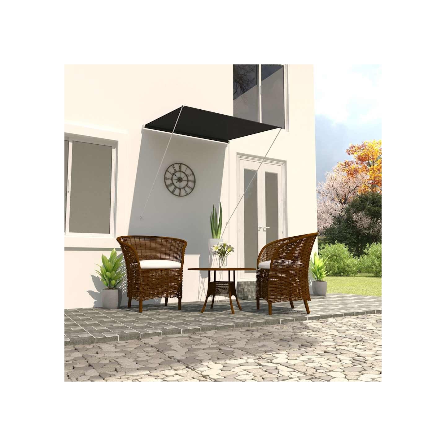 Auvent rétractable 100x150 cm Anthracite