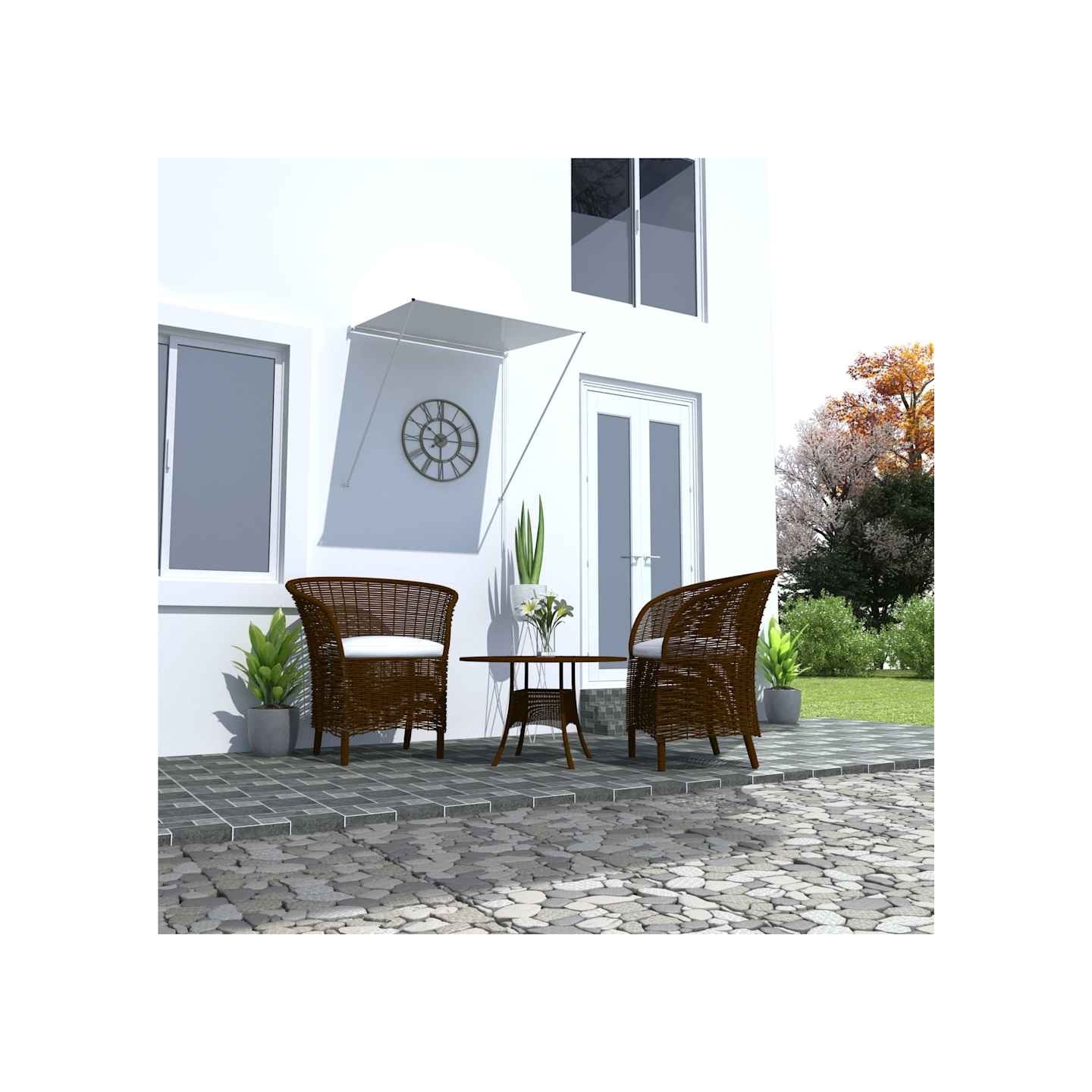 Auvent rétractable 100x150 cm Crème
