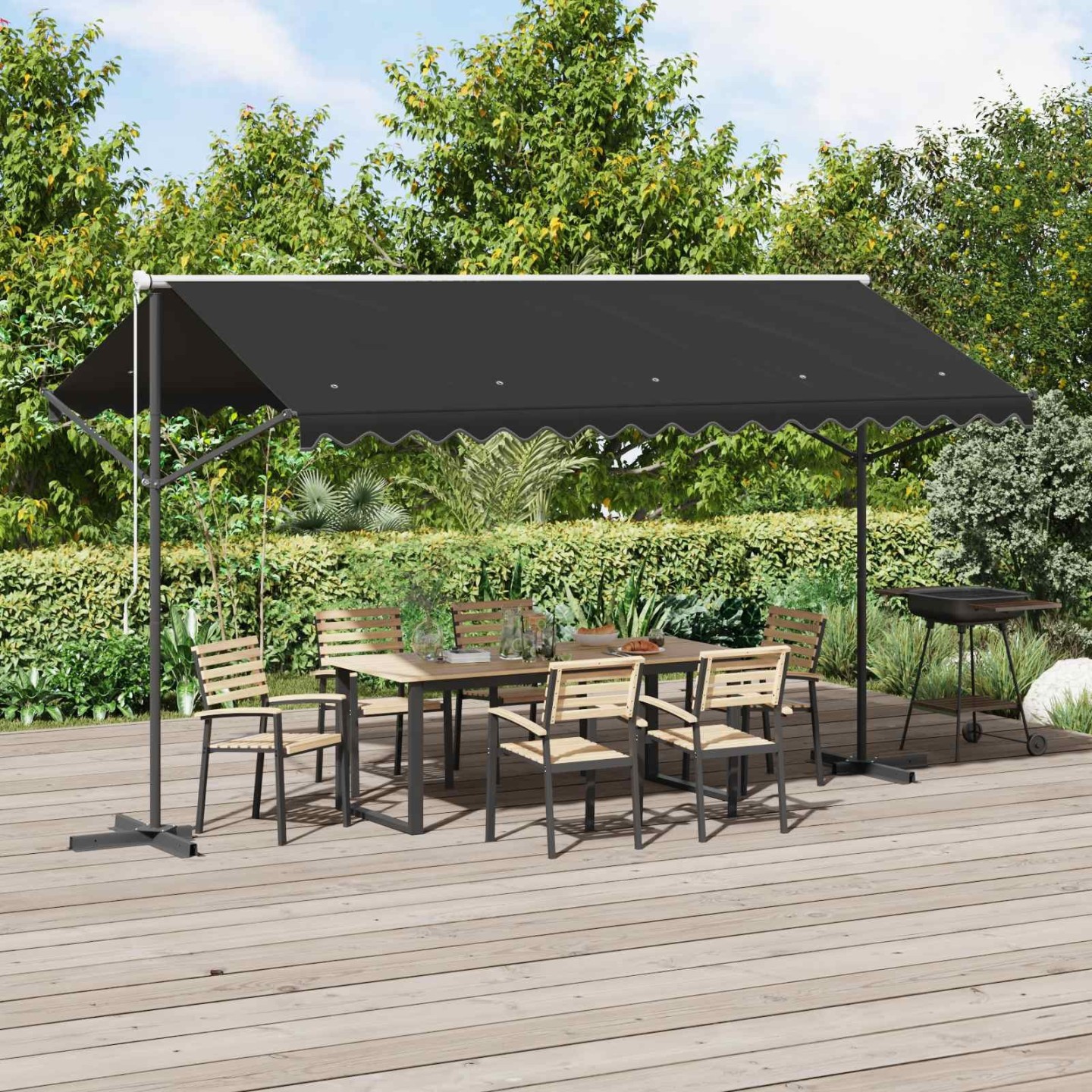 Auvent sur pied 400 x 300 cm Anthracite