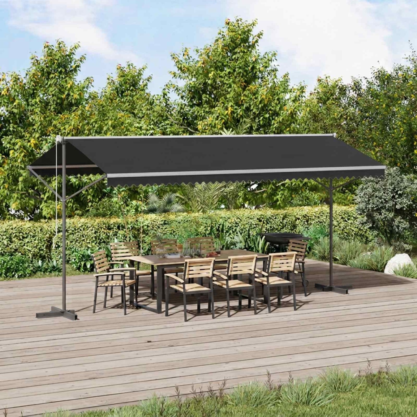 Auvent sur pied 500 x 300 cm Anthracite