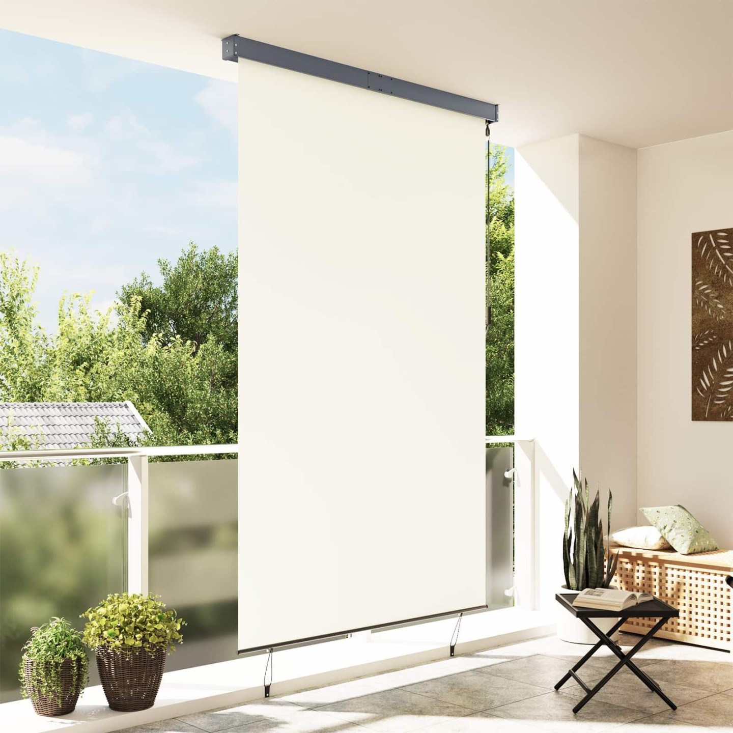 Store roulant d'extérieur 160x250 cm Crème