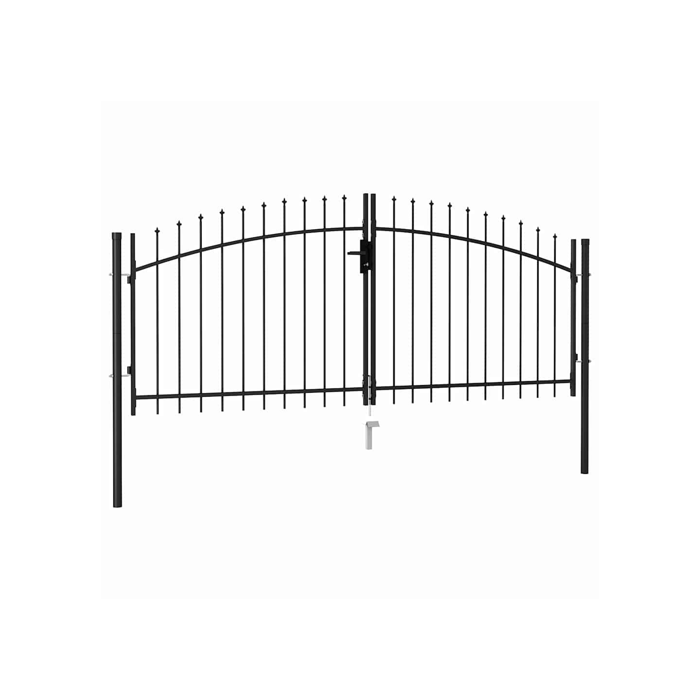 Portail de clôture Woerden double porte, pointe 299,5x174,5 cm