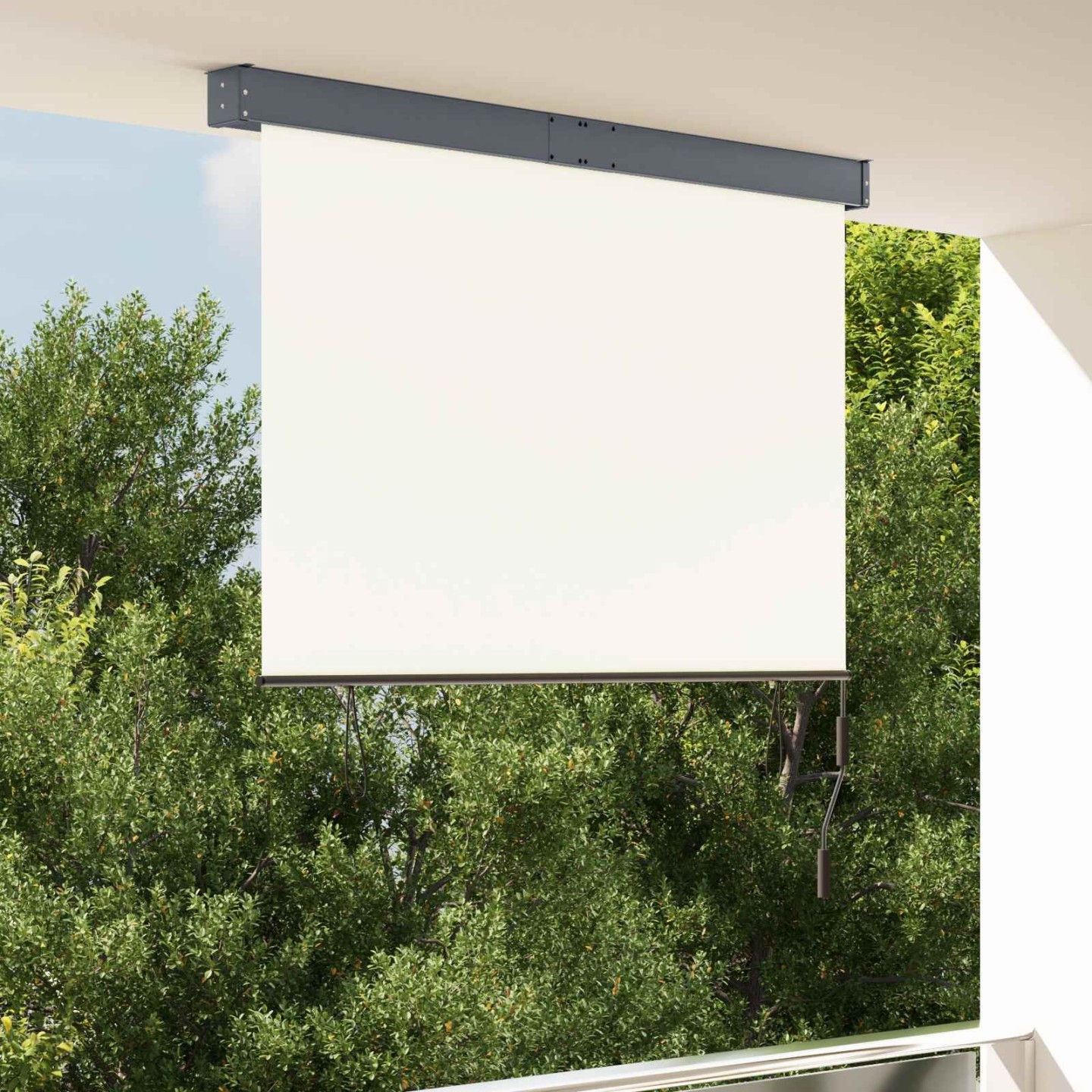 Store roulant d'extérieur 140 x 250 cm Crème