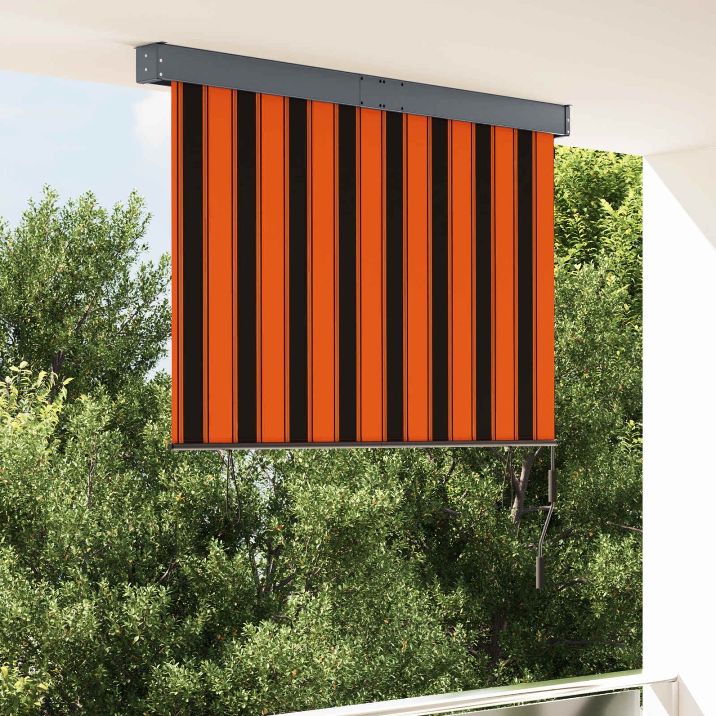 Store roulant d'extérieur 140x250 cm Orange et marron