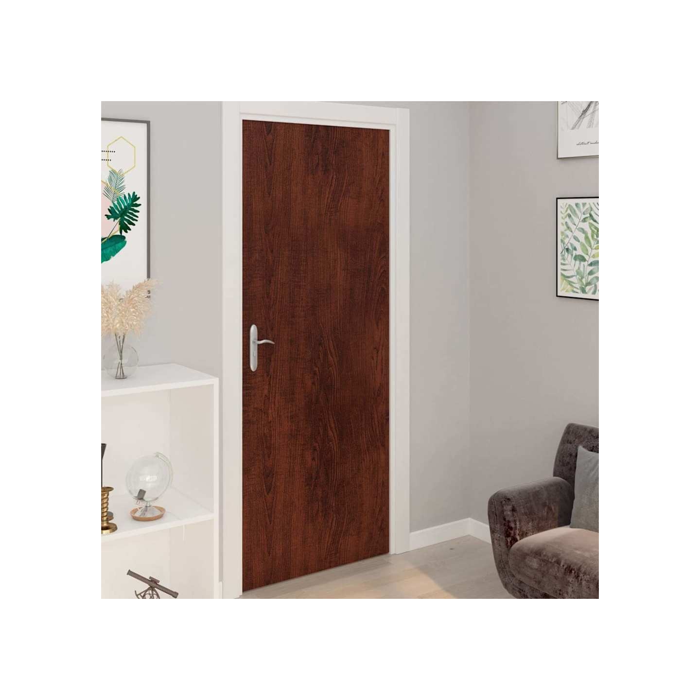 Film autoadhésif pour meubles Chêne foncé 500x90 cm PVC