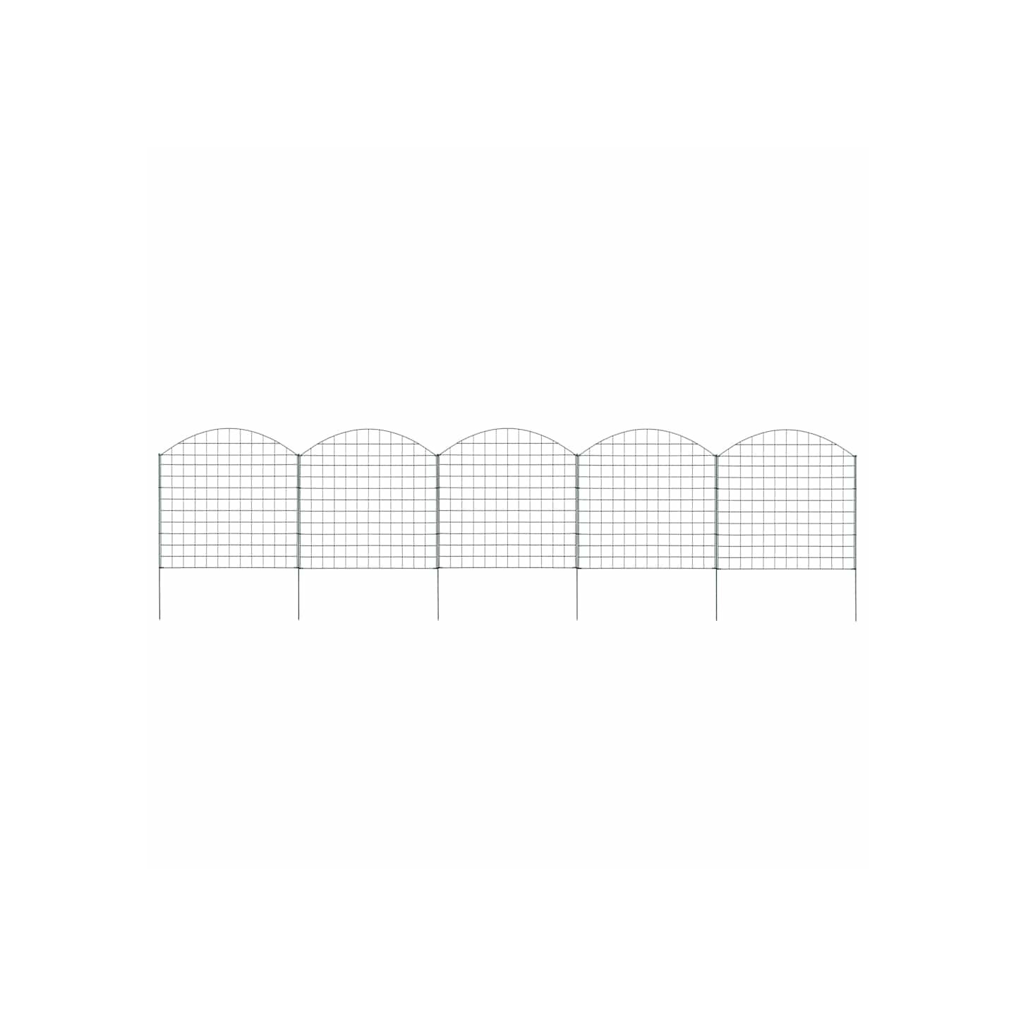 Ensemble de clôture de jardin arquée 77,5x78,5 cm vert