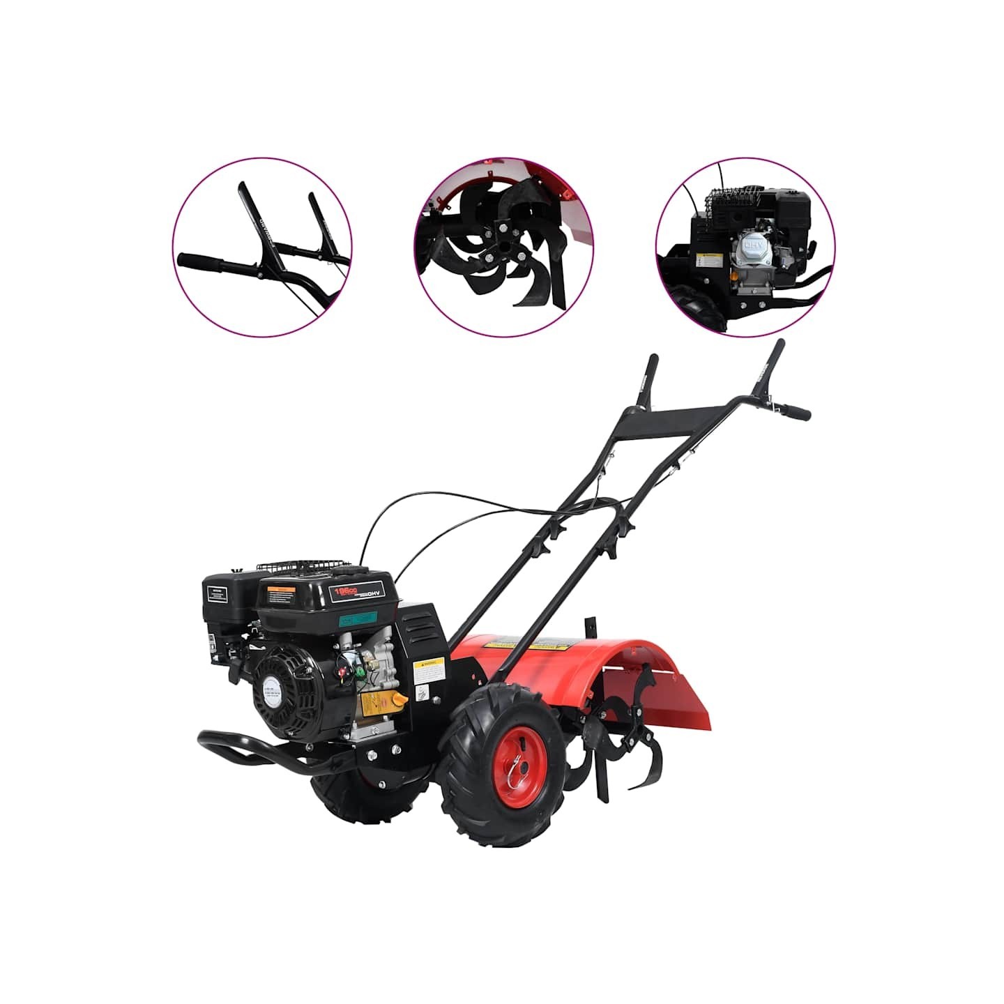 Cultivateur à essence 6,5 ch 196 cc