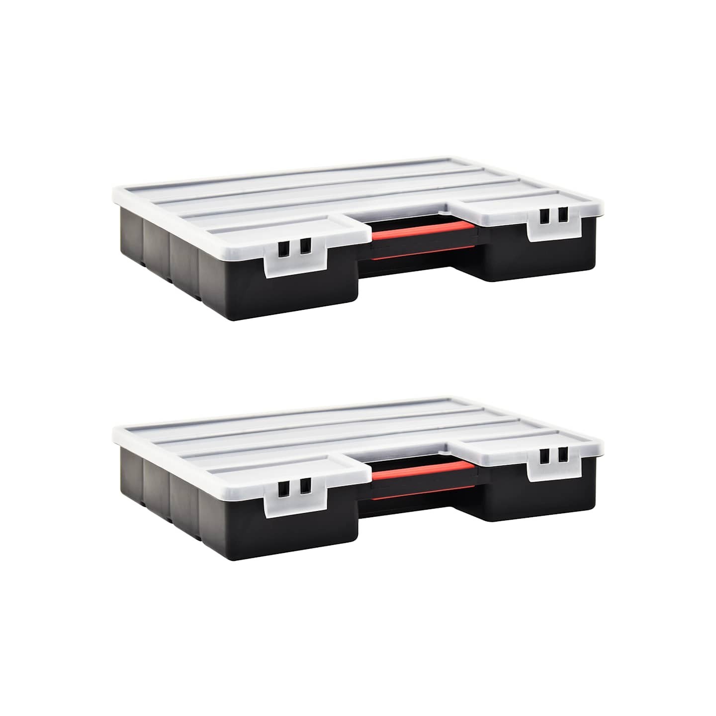 Boîtes d'assortiment 2 pcs 460x325x80 mm plastique