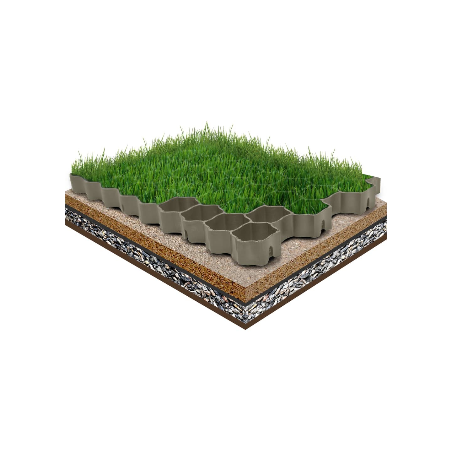 Grilles d'herbe 16 pcs vert 60x40x3 cm plastique