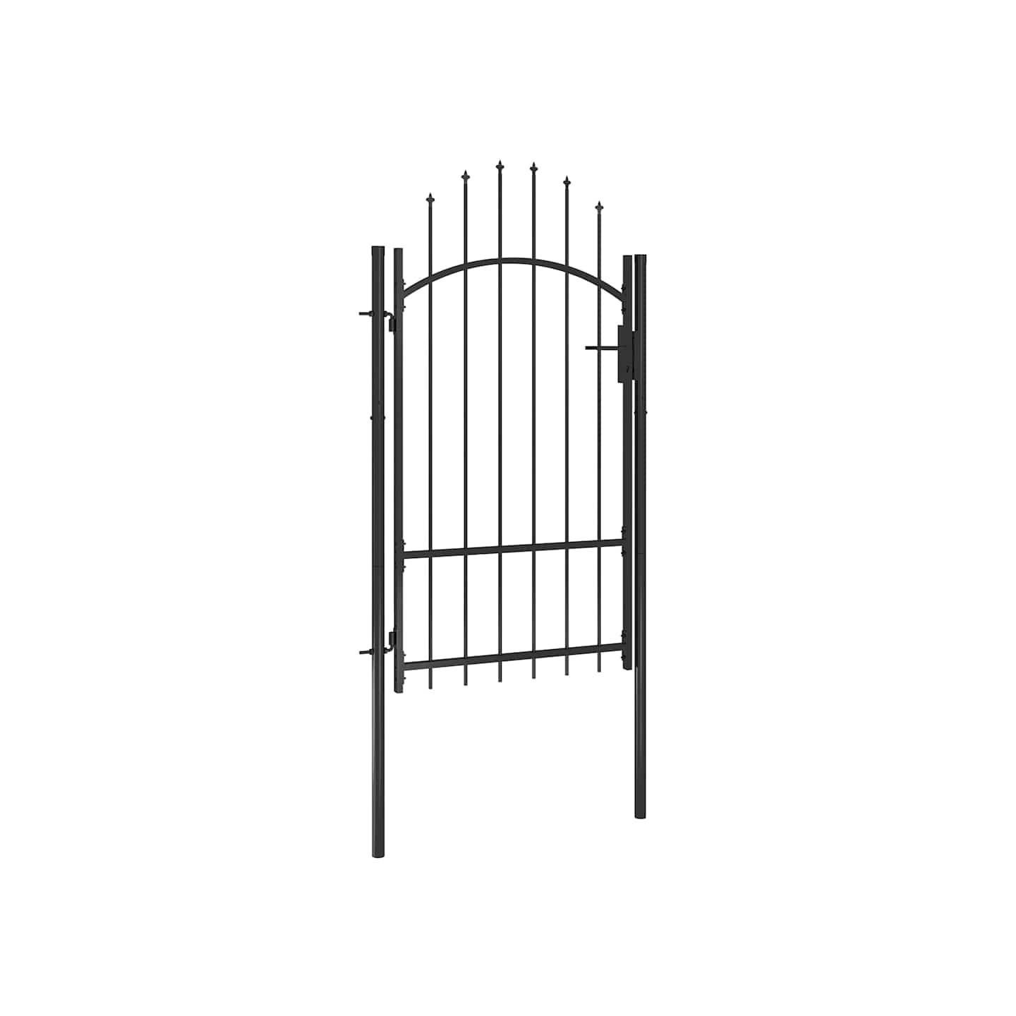 Portail de jardin Woerden acier 1x1,7 m noir