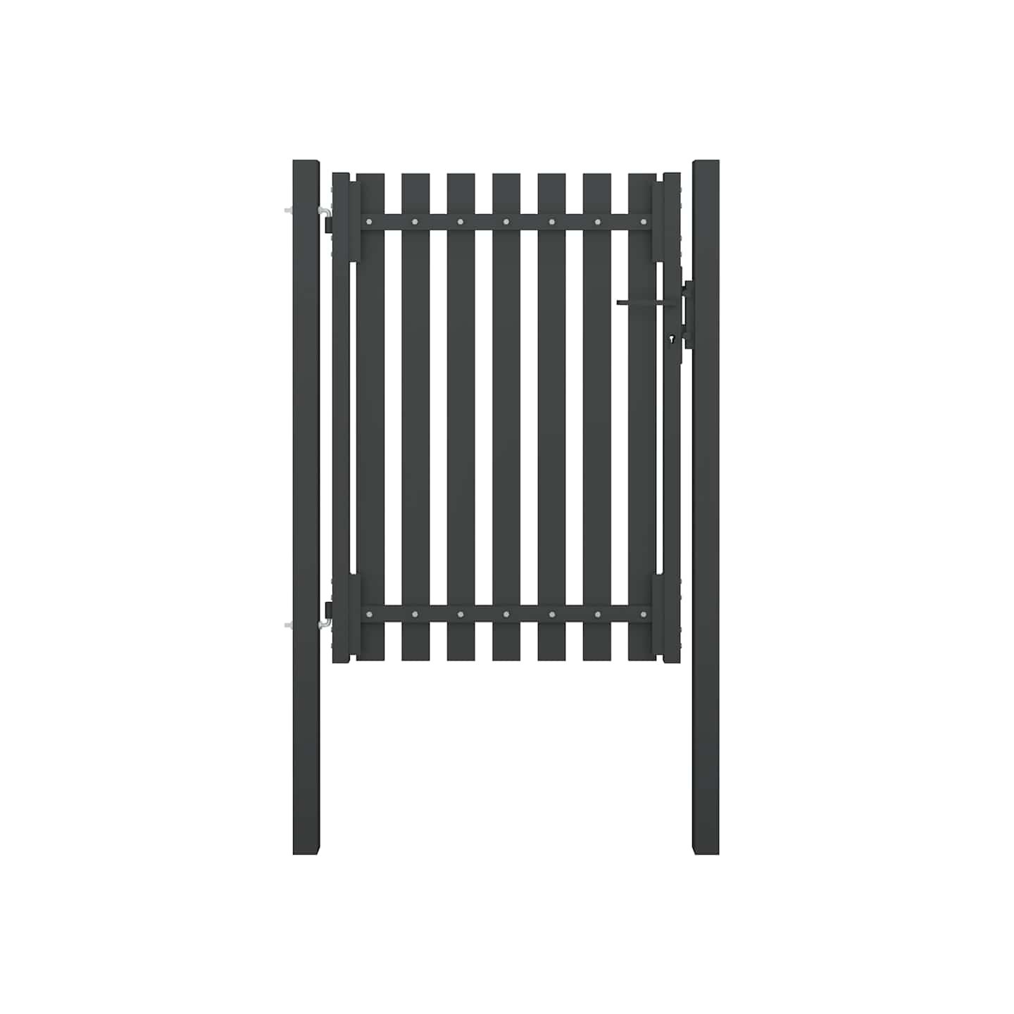 Portail de jardin en acier 100x125 cm anthracite