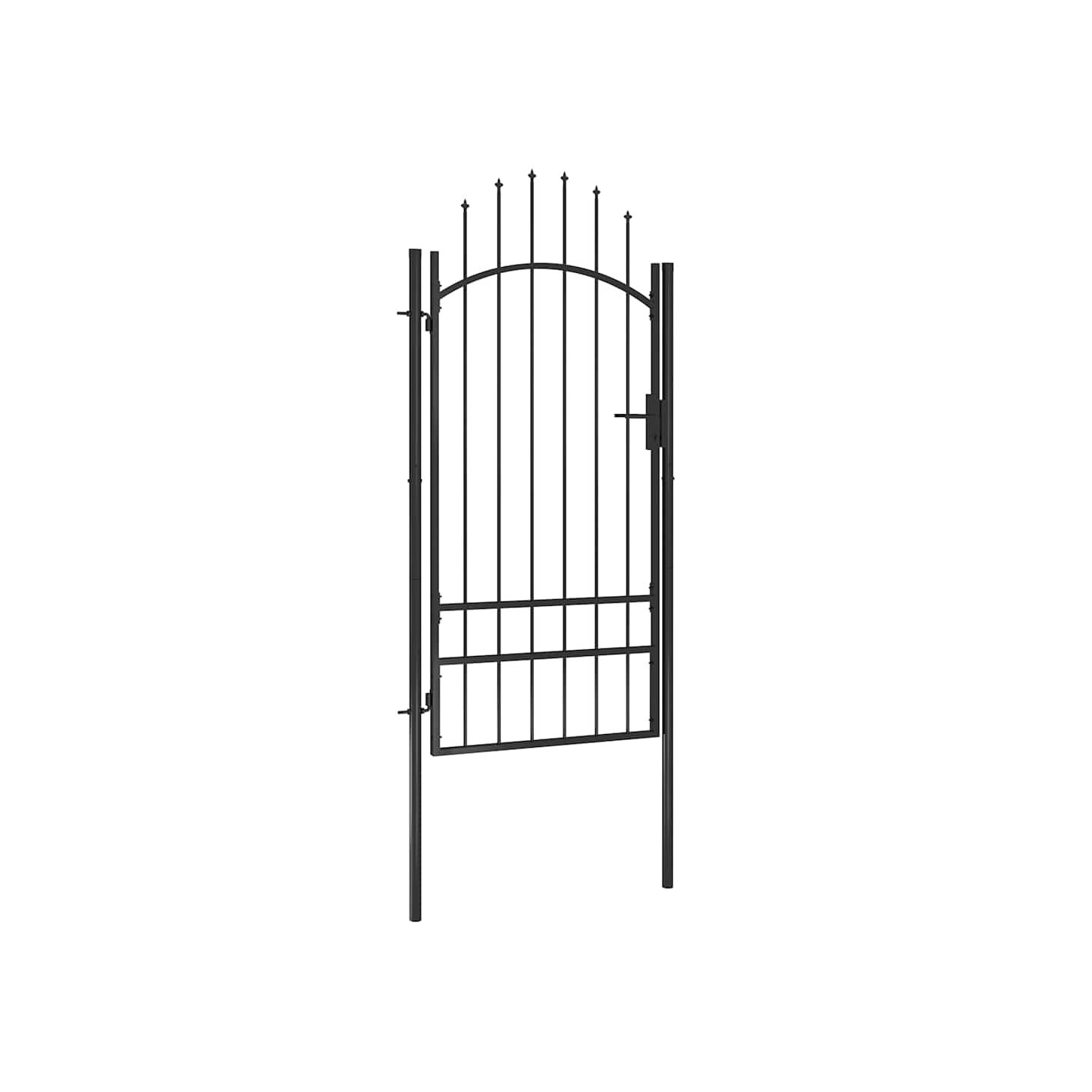 Portail de jardin Woerden acier 1x2 m noir