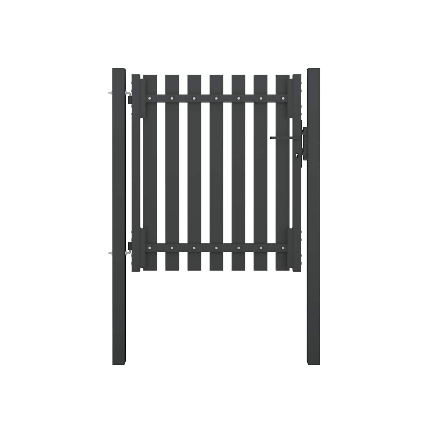 Portail de jardin en acier 100x75 cm anthracite