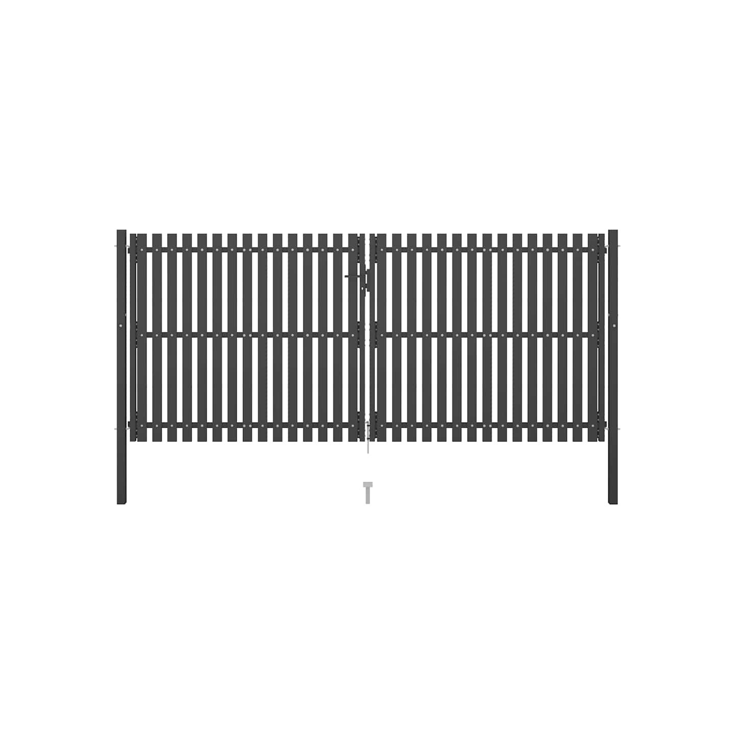 Portail de jardin en acier 400x150 cm anthracite
