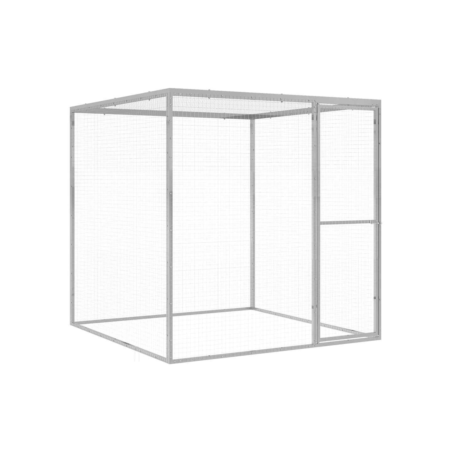 Cage pour chat 1,5x1,5x1,5 m Acier galvanisé