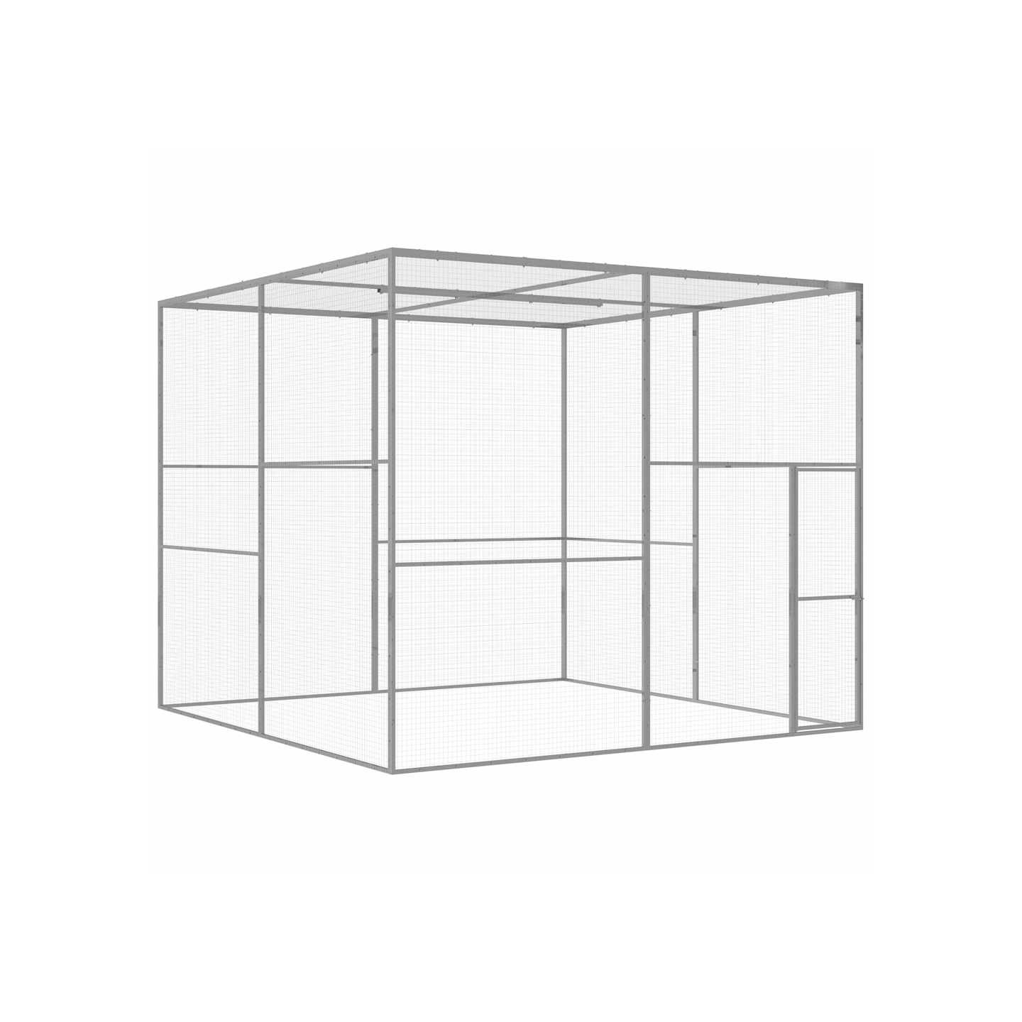 Cage pour chat 3x3x2,5 m Acier galvanisé