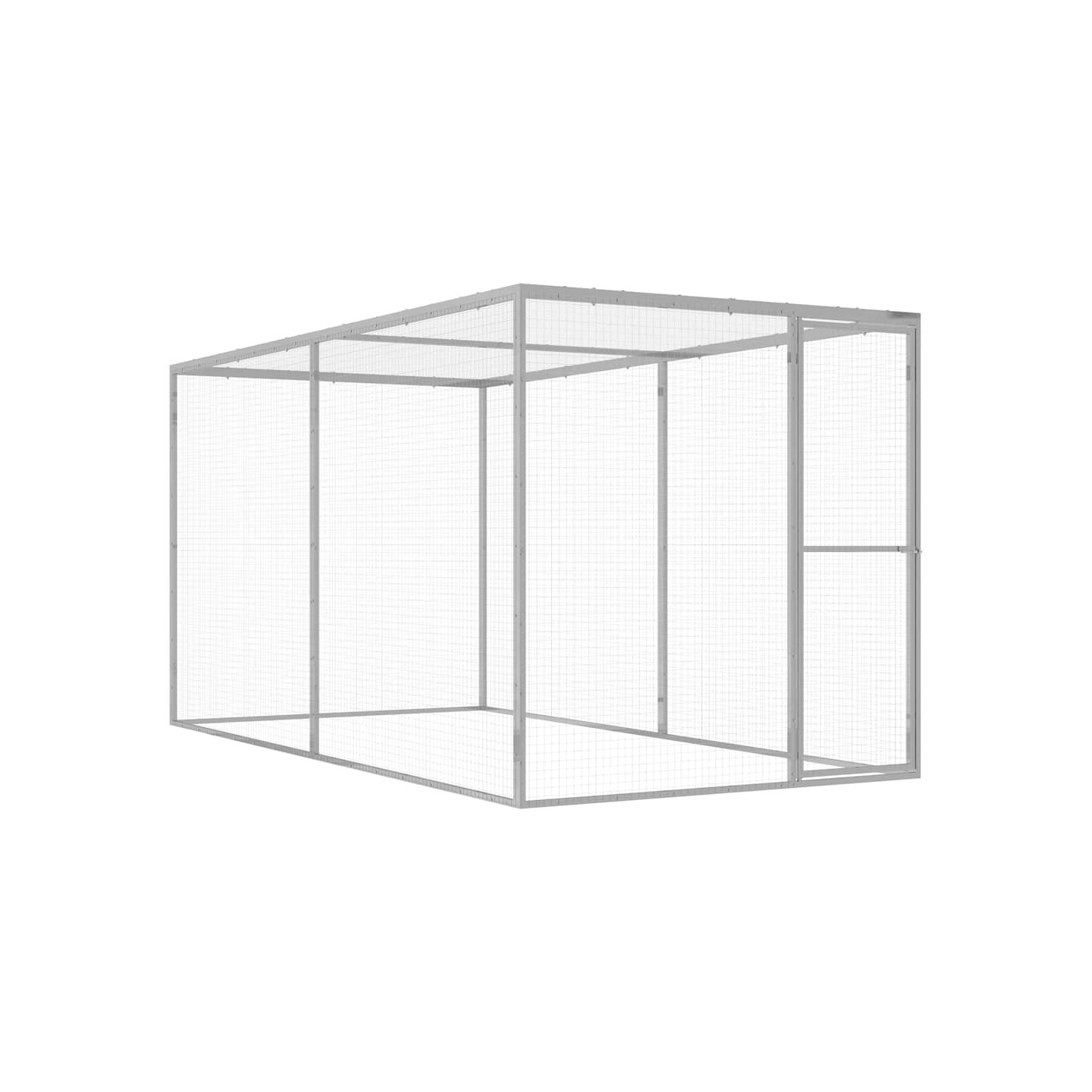 Cage pour chat 3x1,5x1,5 m Acier galvanisé