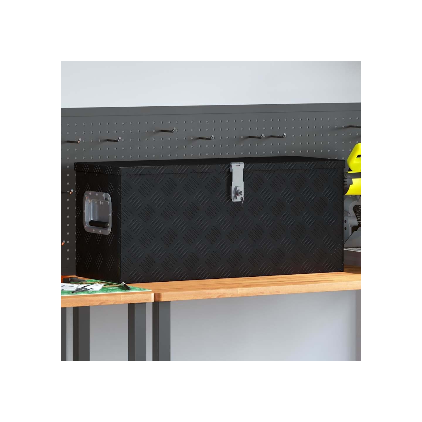 Boîte en aluminium 80x30x35 cm Noir