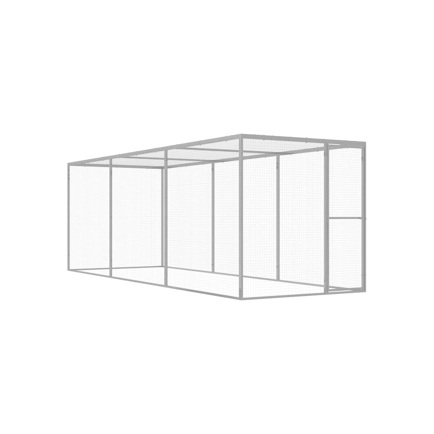 Cage pour chat 4,5x1,5x1,5 m Acier galvanisé