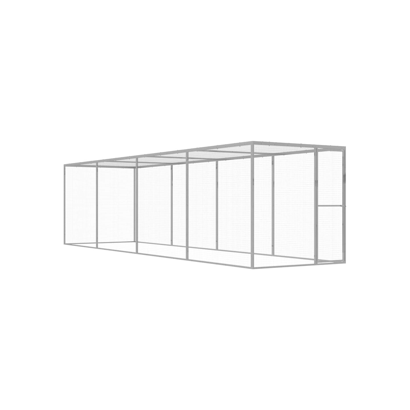 Cage pour chat 6x1,5x1,5 m Acier galvanisé