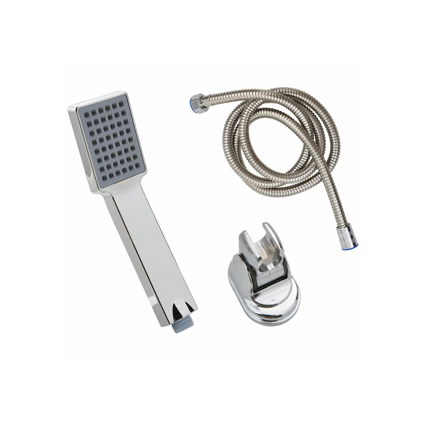 Pomme de douche à main avec tuyau de 1,5 m Chrome