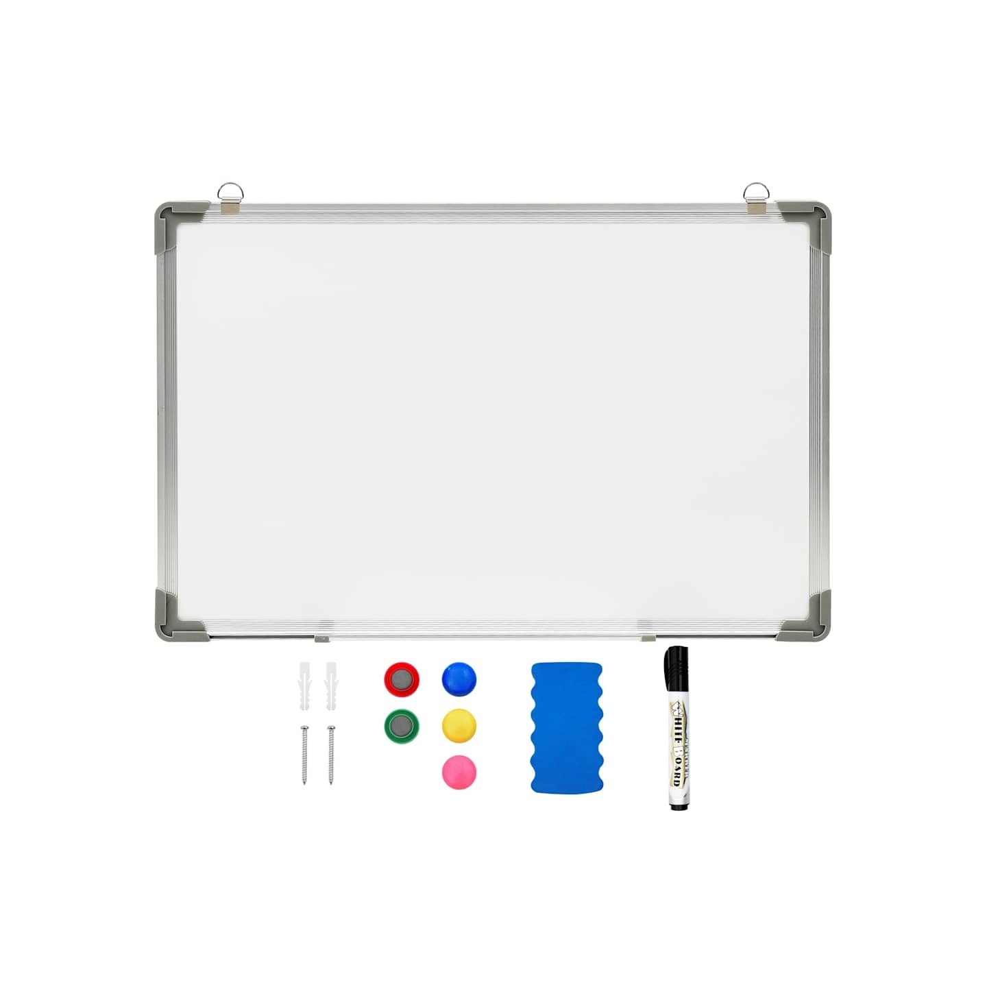 Tableau blanc magnétique effaçable à sec Blanc 60x40 cm Acier