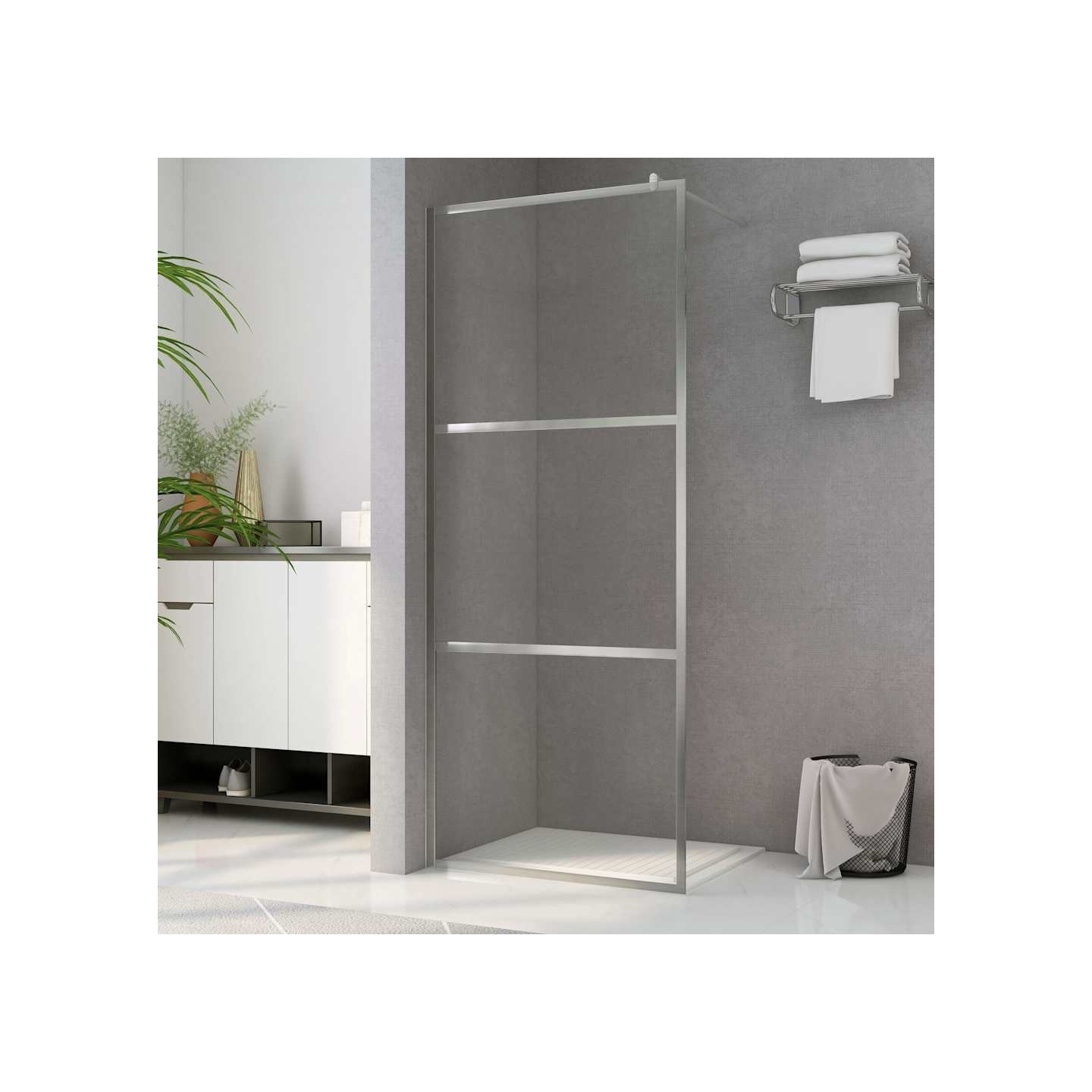 Paroi de douche à l'italienne à verre ESG transparent 115x195cm