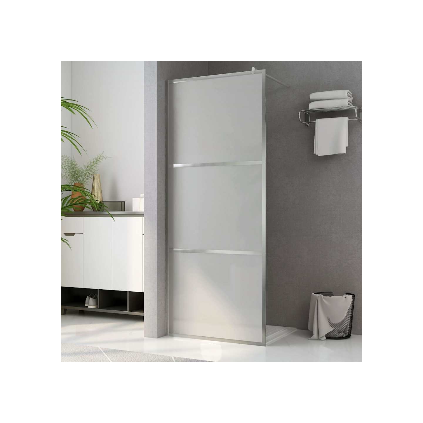 Paroi de douche à l'italienne à verre ESG dépoli 80x195 cm