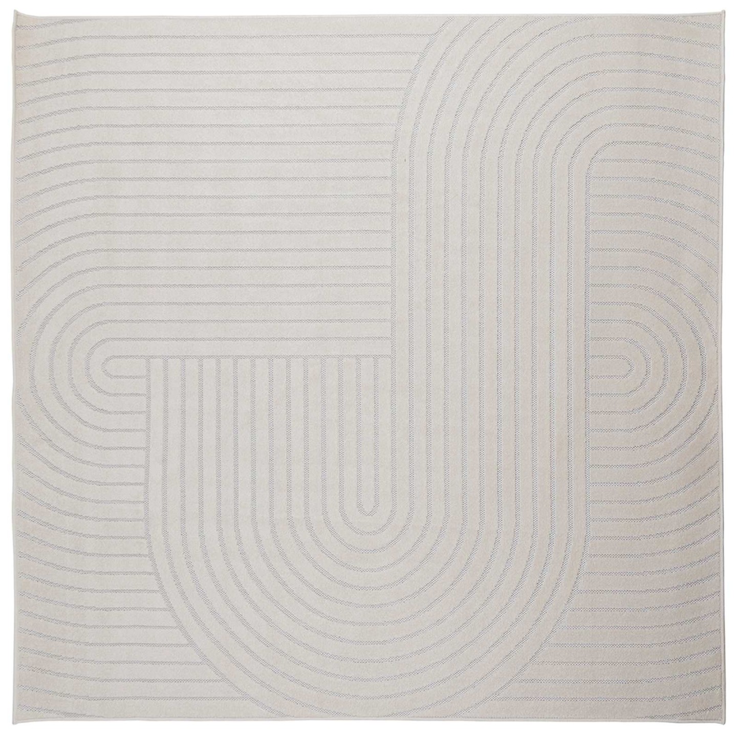 Tapis d'intérieur et d'extérieur PALMERAS Crème 240 x 240 cm