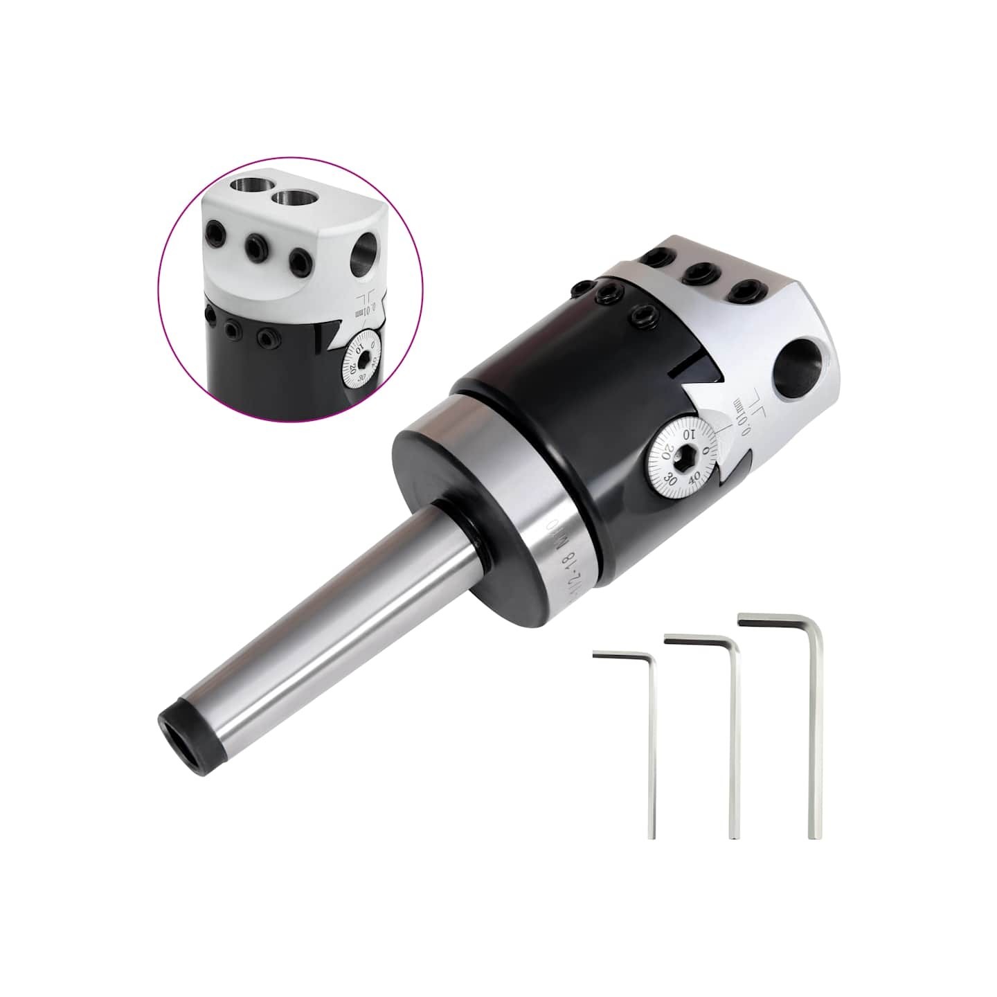 F1-12 Tête d'alésage 50 mm tige MT2-M10 pour tour
