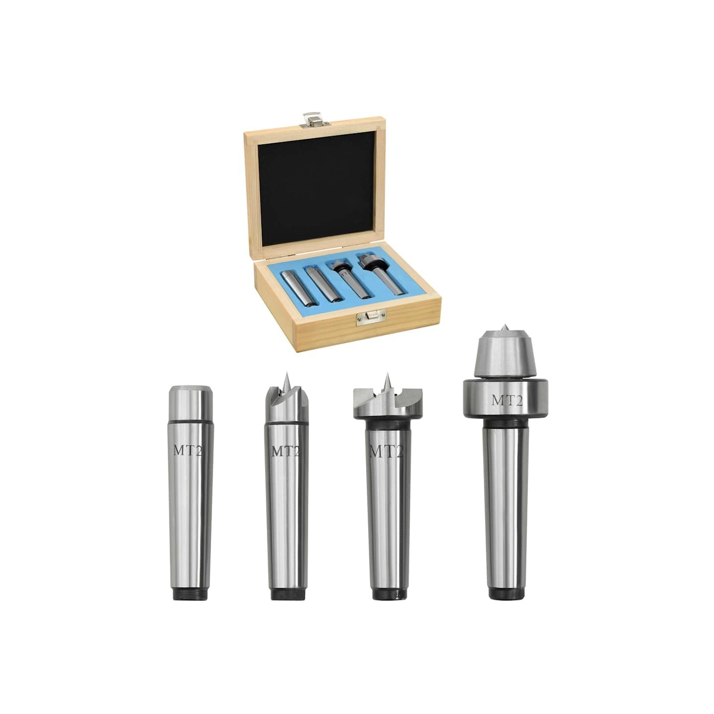 Centres de tour à bois 4 pcs MT2 Acier