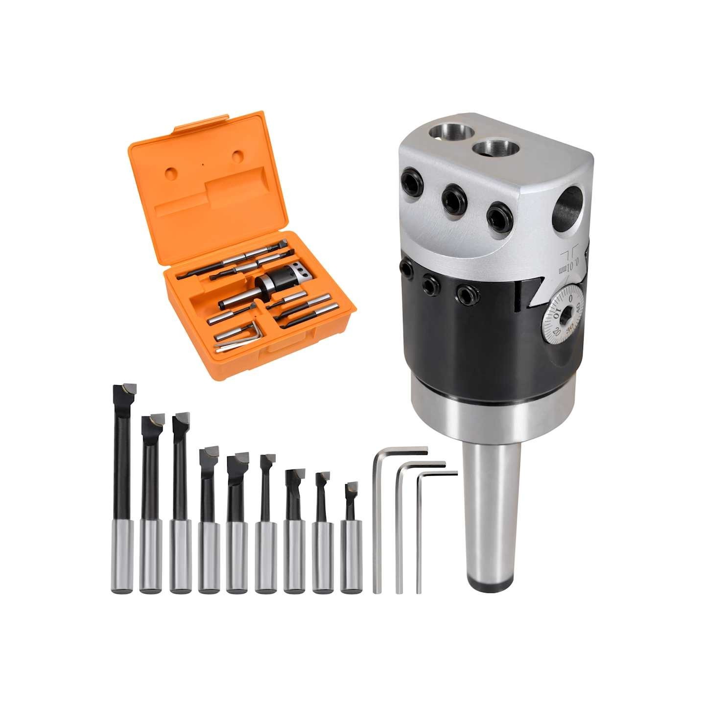 Jeu d'outils d'alésage 15 pcs 50 mm Tête d'alésage F1-12 MT2-M10