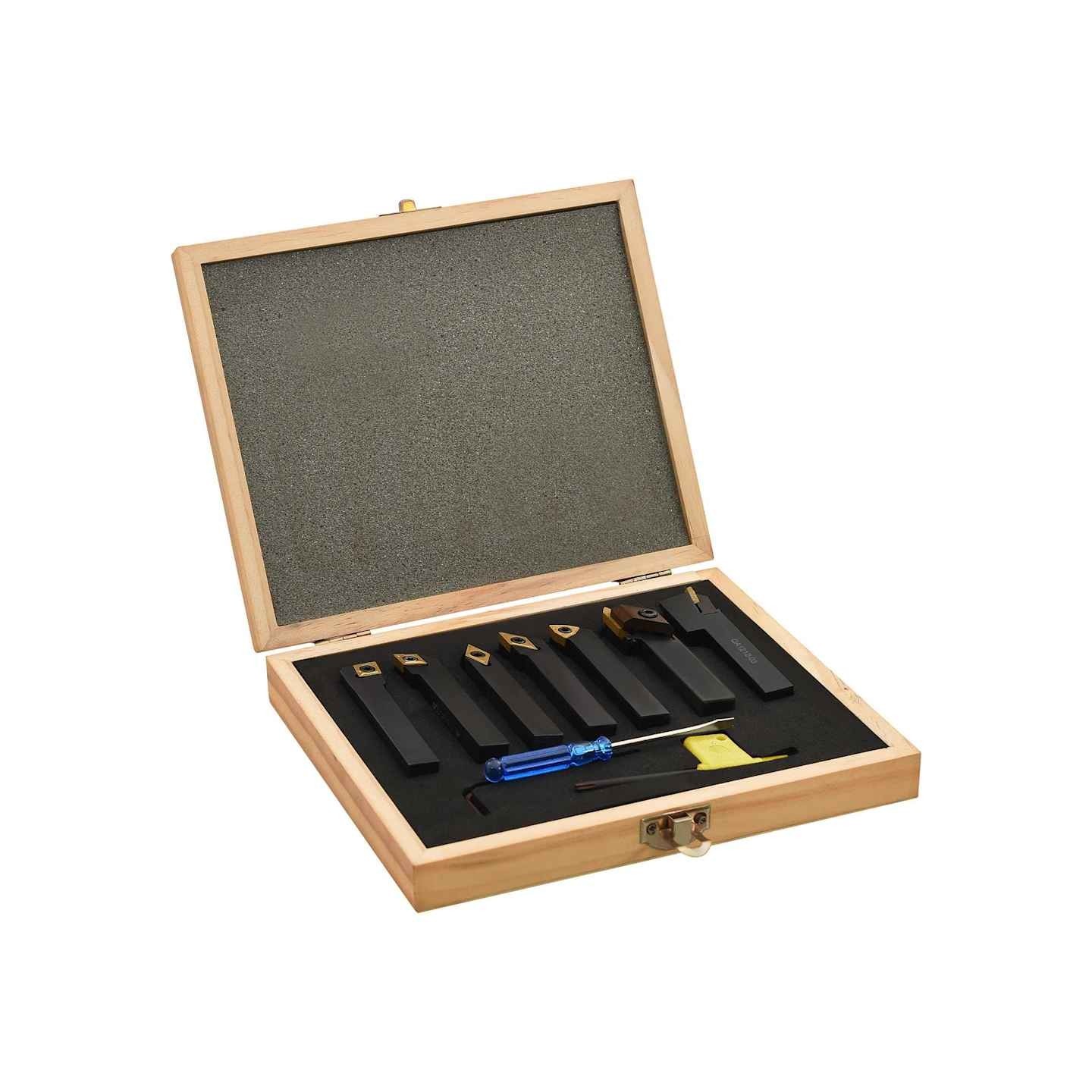 Jeu d’outils de tournage indexables 12 pcs 12x12 mm 80 mm