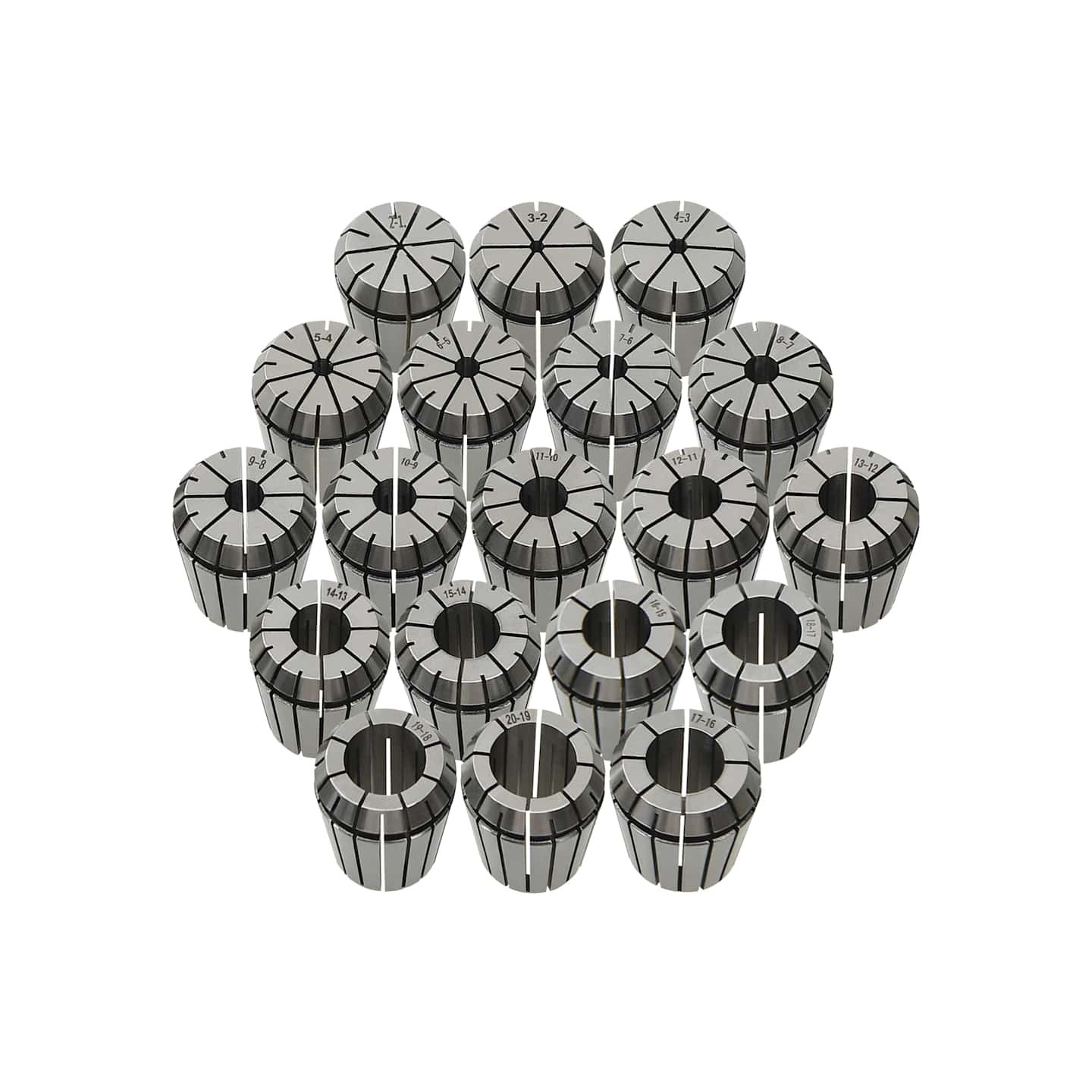 Douilles de serrage ER32 19 pcs Ensemble d'outils de tournage