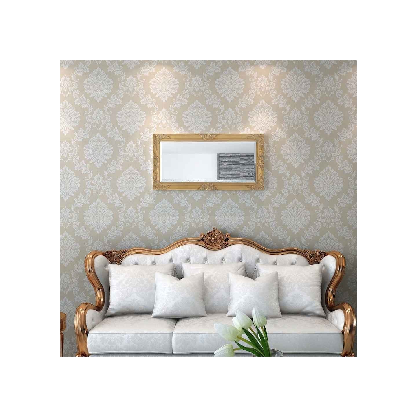 Miroir mural style baroque 100x50 cm Doré