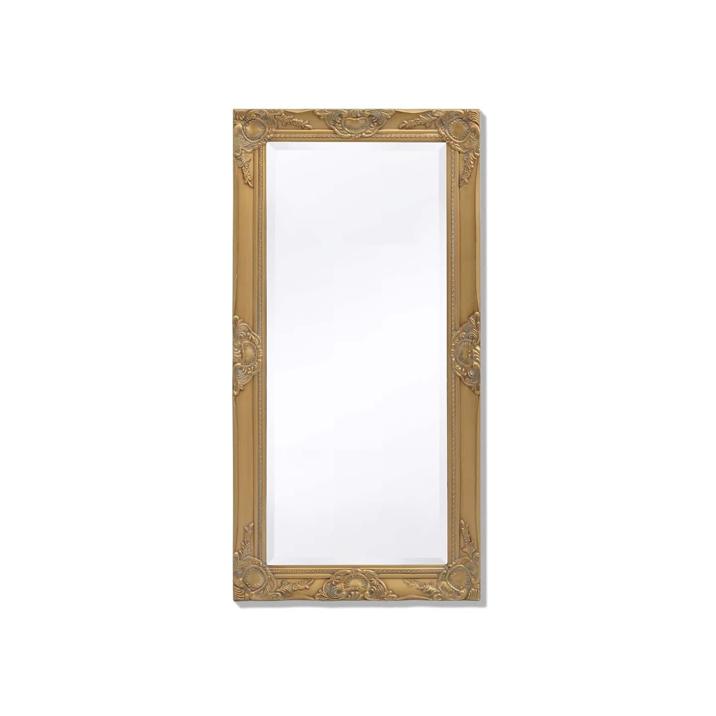 Miroir mural style baroque 100x50 cm Doré