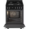 Cuisinière gaz Smeg GP61BL9 four 70 L pyrolyse noir | Nimestore