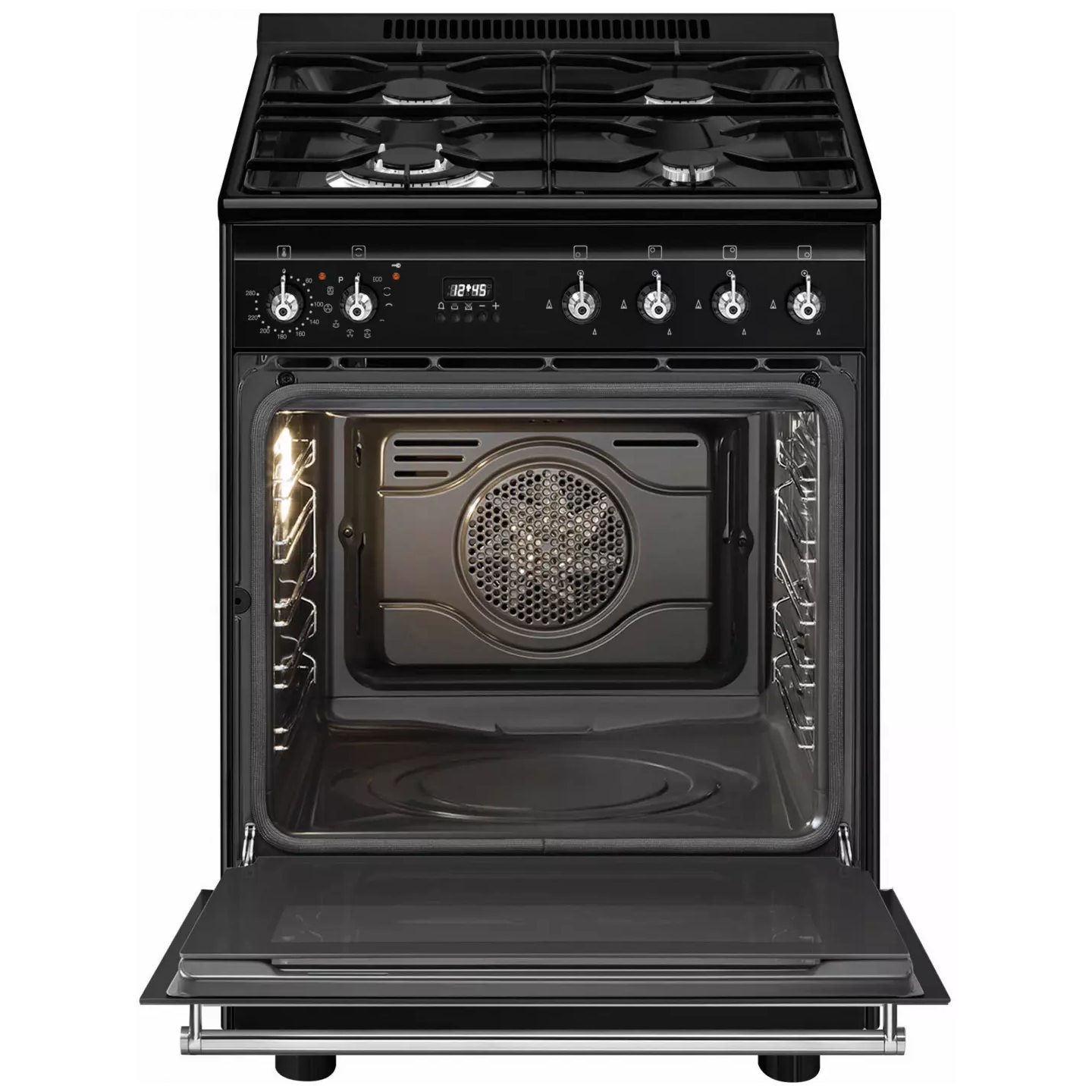 Cuisinière gaz Smeg GP61BL9 four 70 L pyrolyse noir | Nimestore