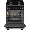 Cuisinière gaz Smeg GP61BL9 four 70 L pyrolyse noir | Nimestore