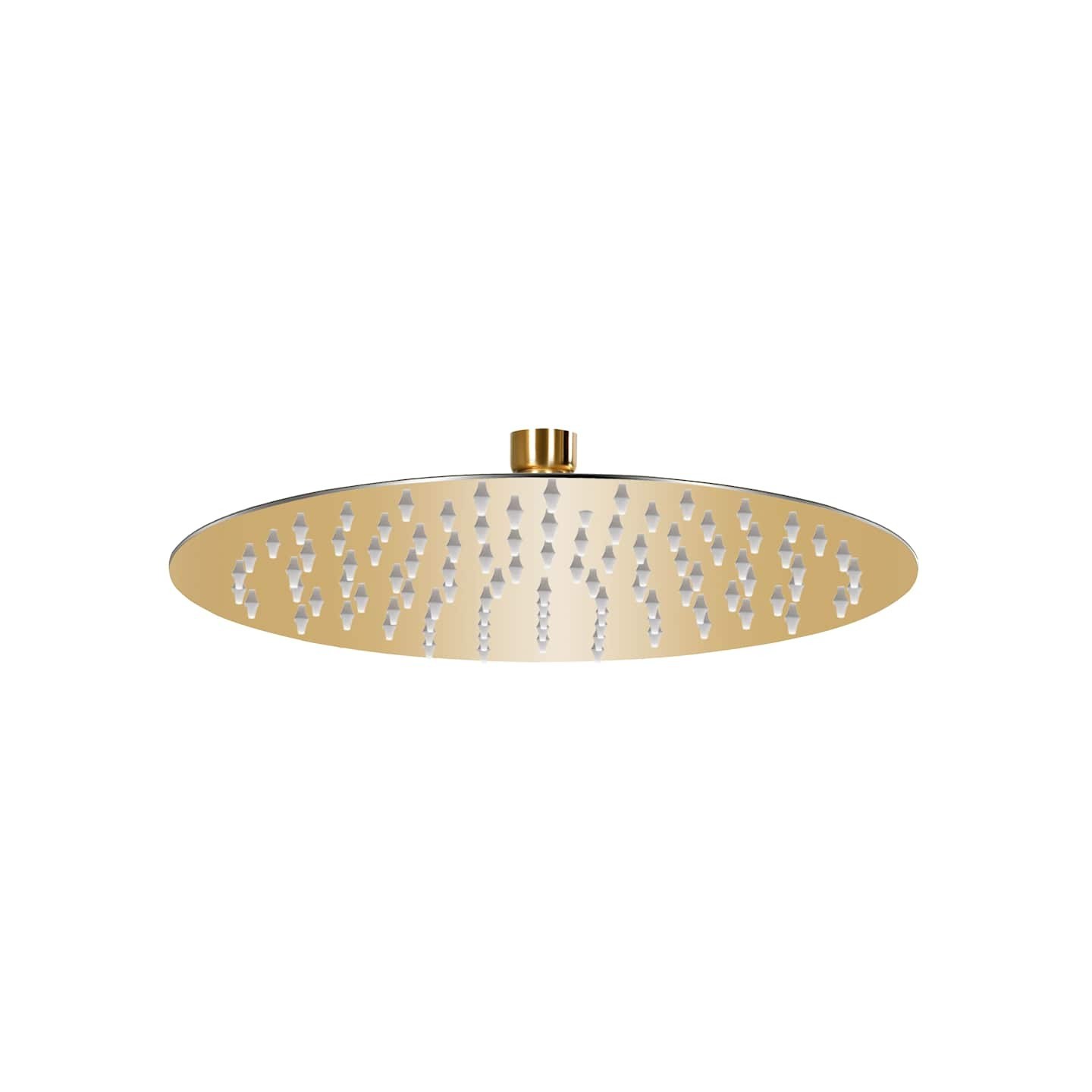 Pomme de douche pluie Acier inoxydable 25 cm Ronde Doré
