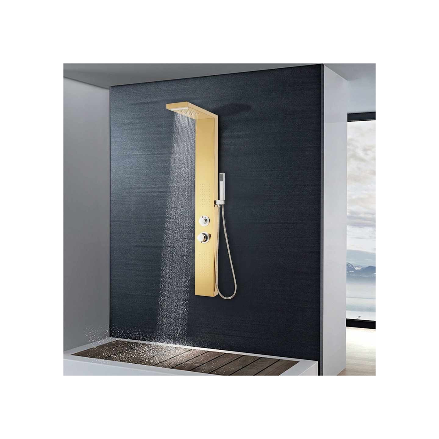 Système de panneau de douche Acier inoxydable 201 Doré