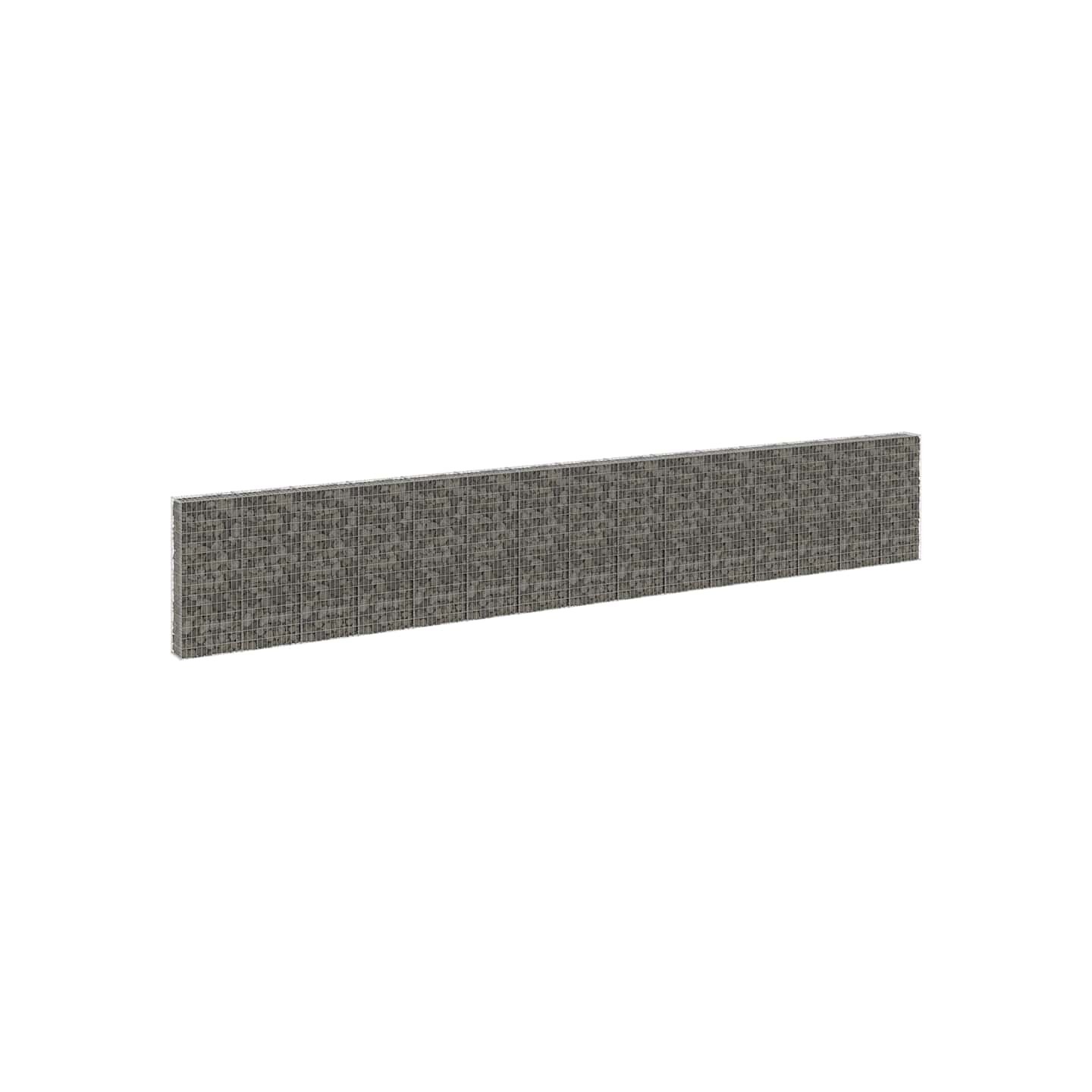 Mur en gabion avec couvercles Acier galvanisé 900x30x150 cm