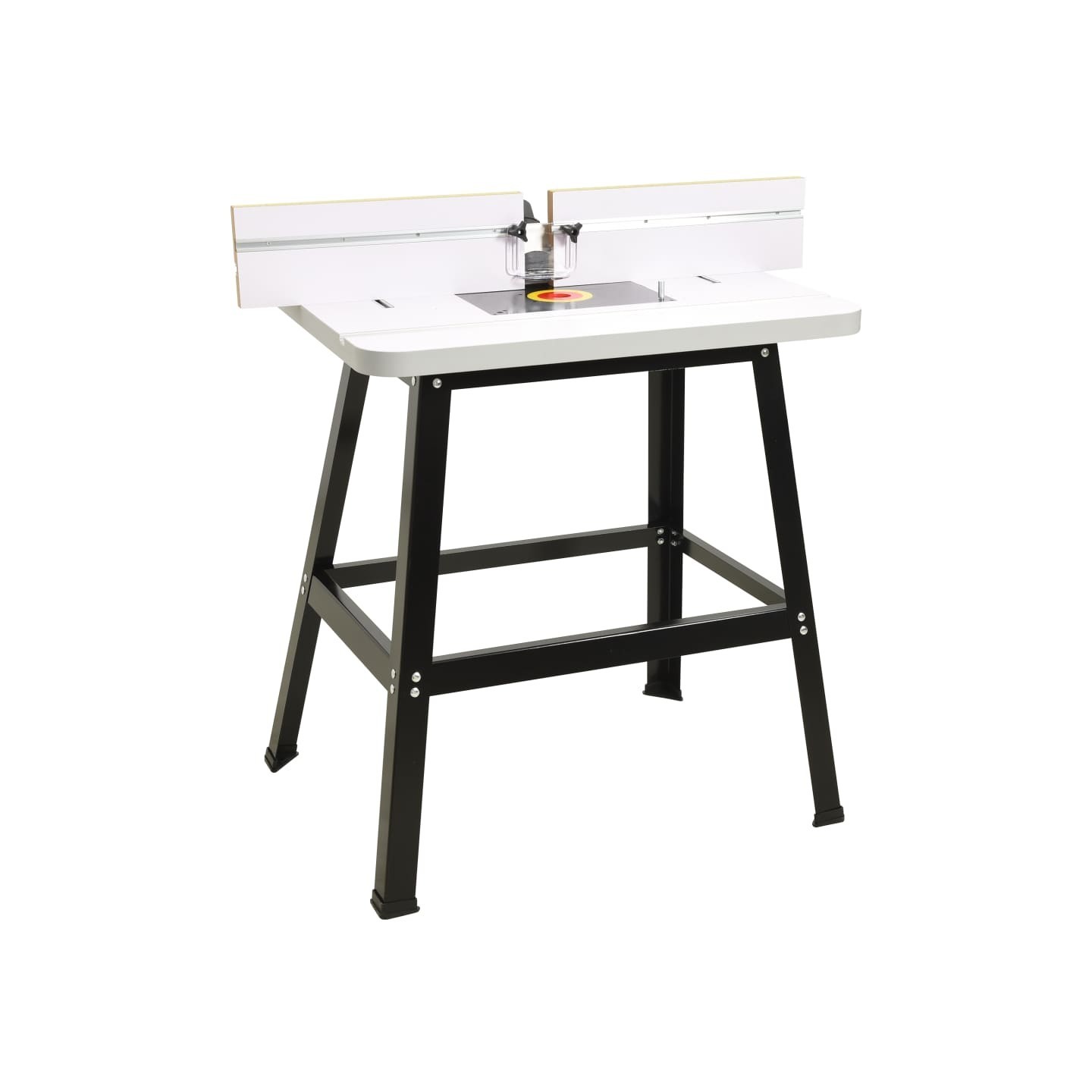 Table de toupie acier et MDF 81x61x88 cm