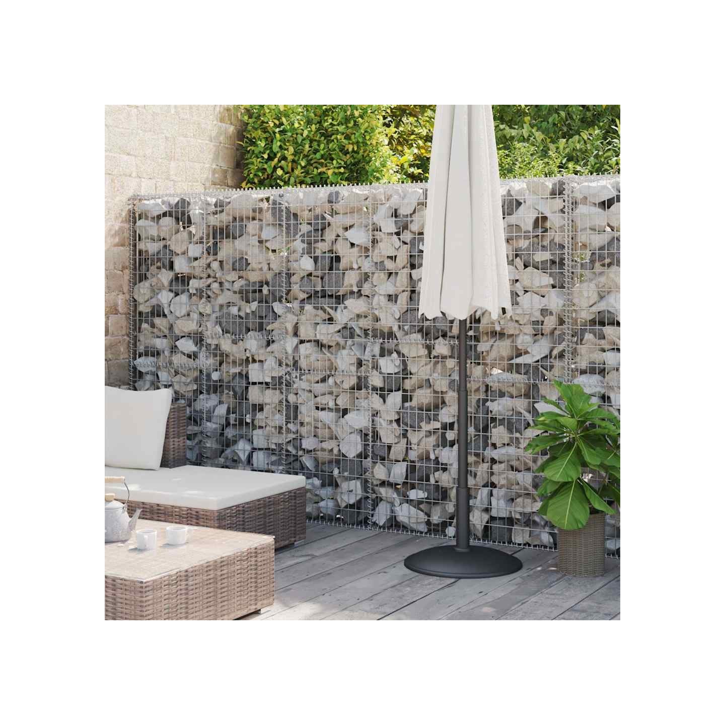 Mur en gabion avec couvercles Acier galvanisé 900x30x200 cm