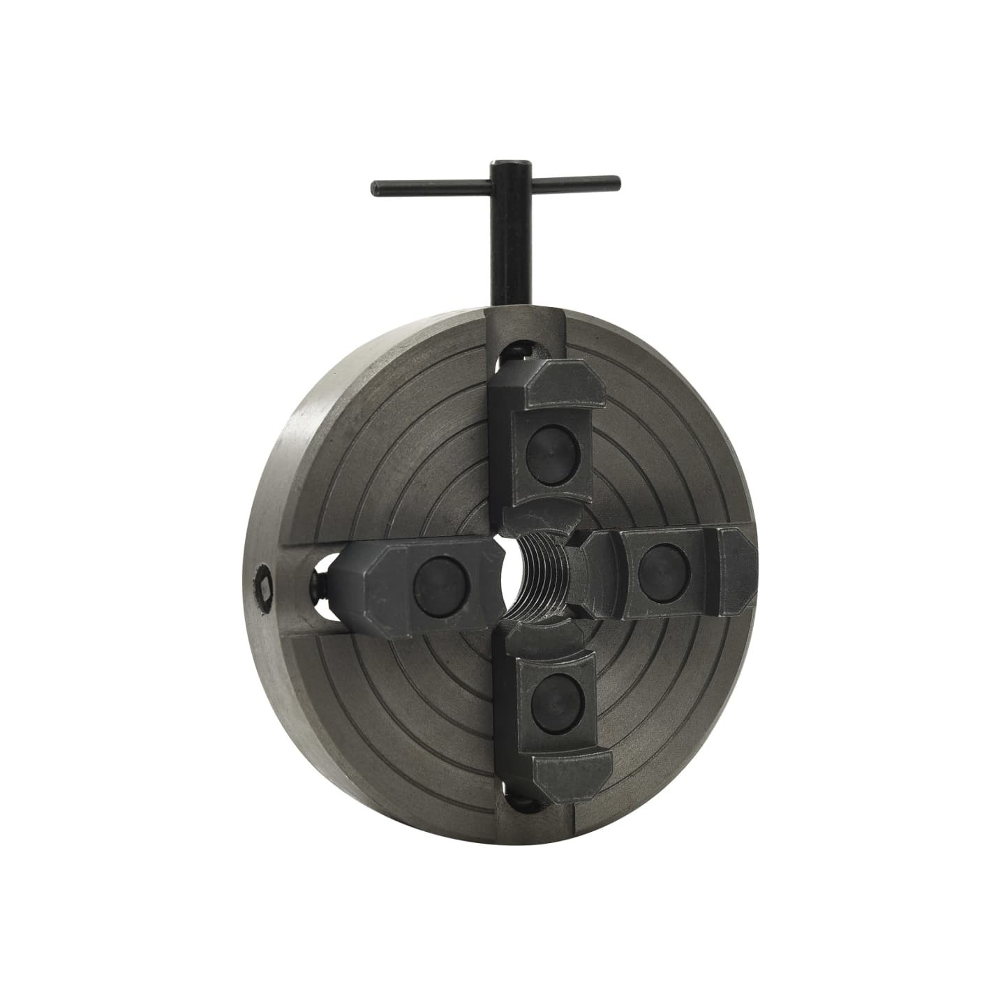 Mandrin à bois à 4 mâchoires connexion M33 acier noir 150x63 mm