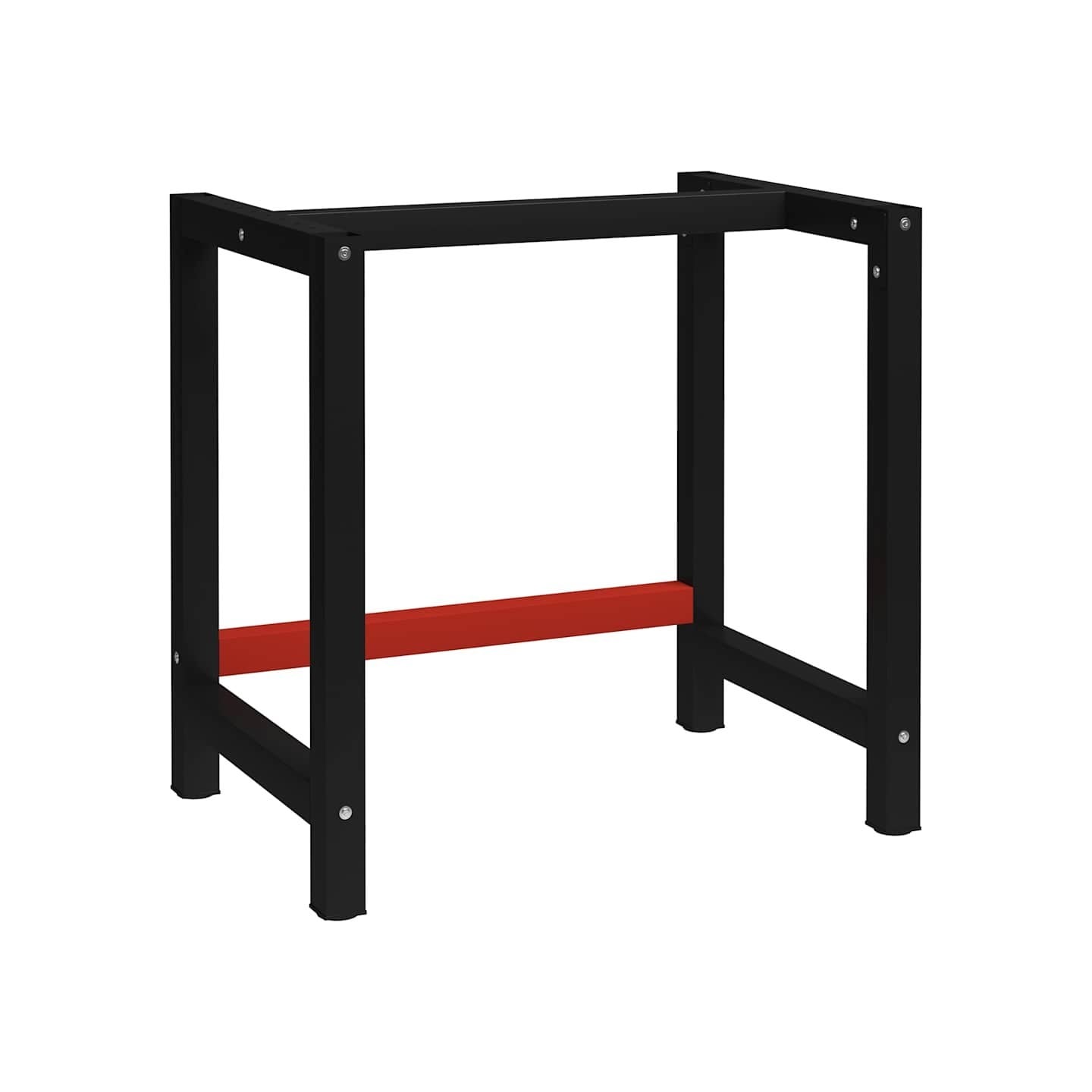 Cadre de banc de travail Métal 80x57x79 cm Noir et rouge