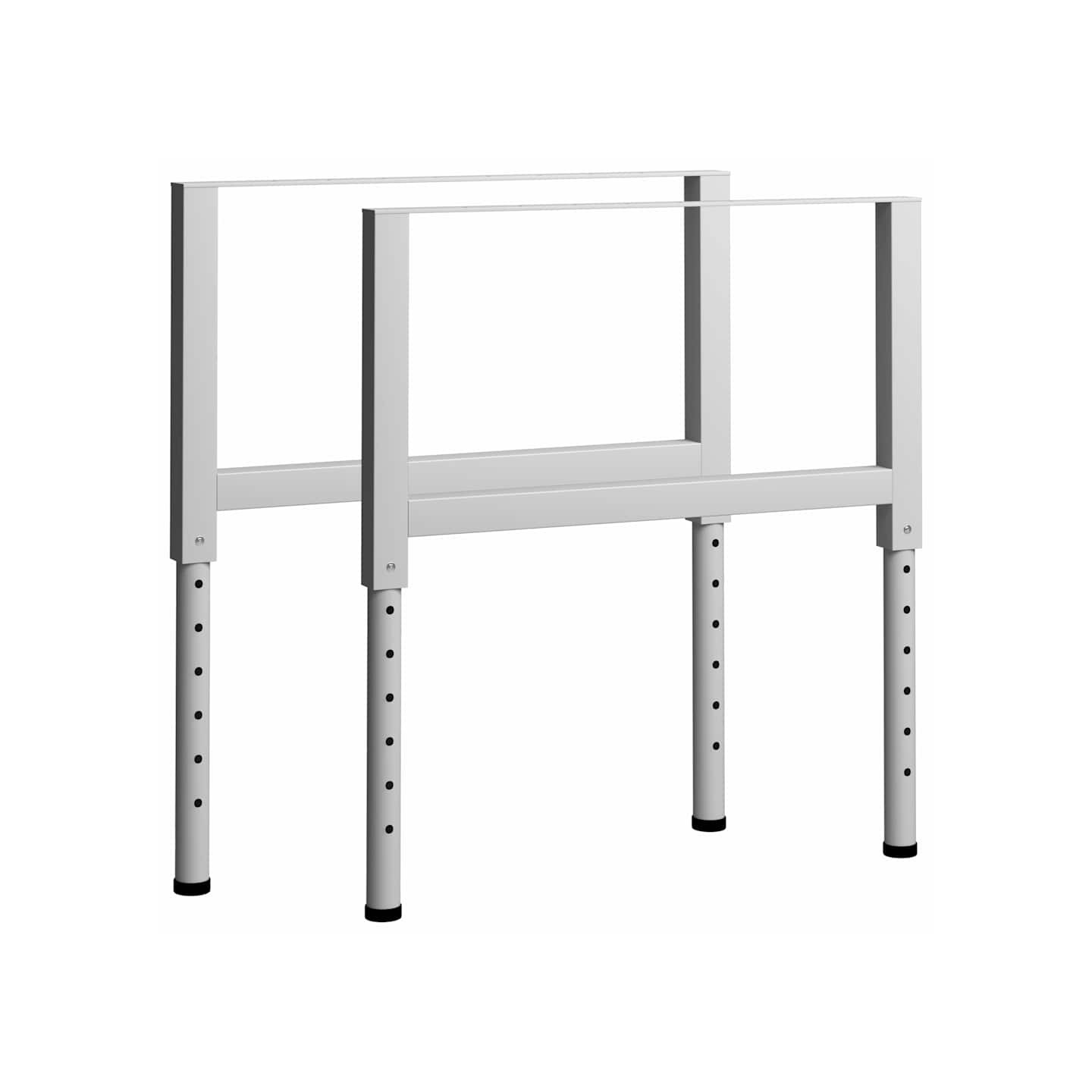 Cadres d'établi réglables 2 pcs Métal 85x(69-95,5) cm Gris